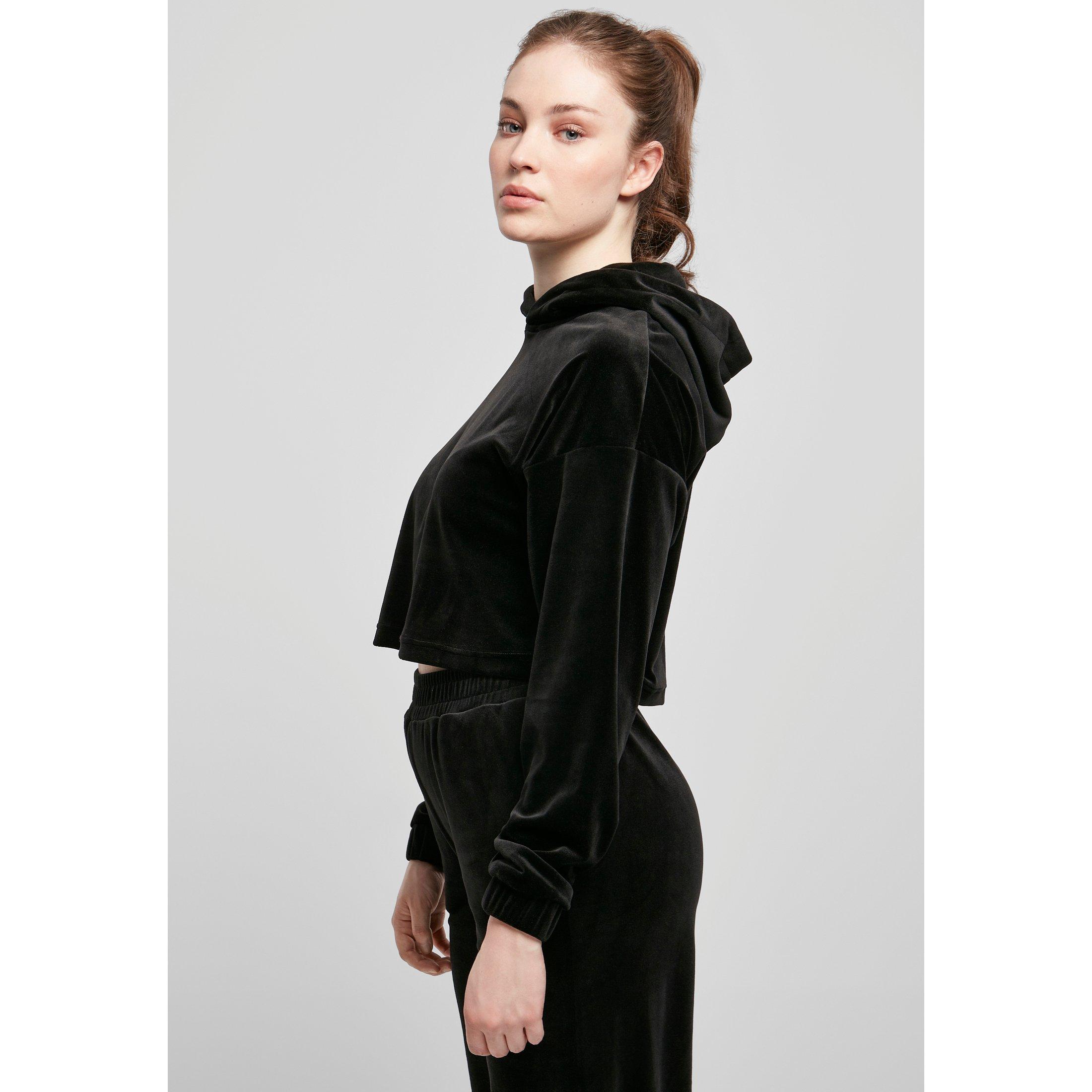 URBAN CLASSICS damen-hoodie urban cassics cropped vevet oversized