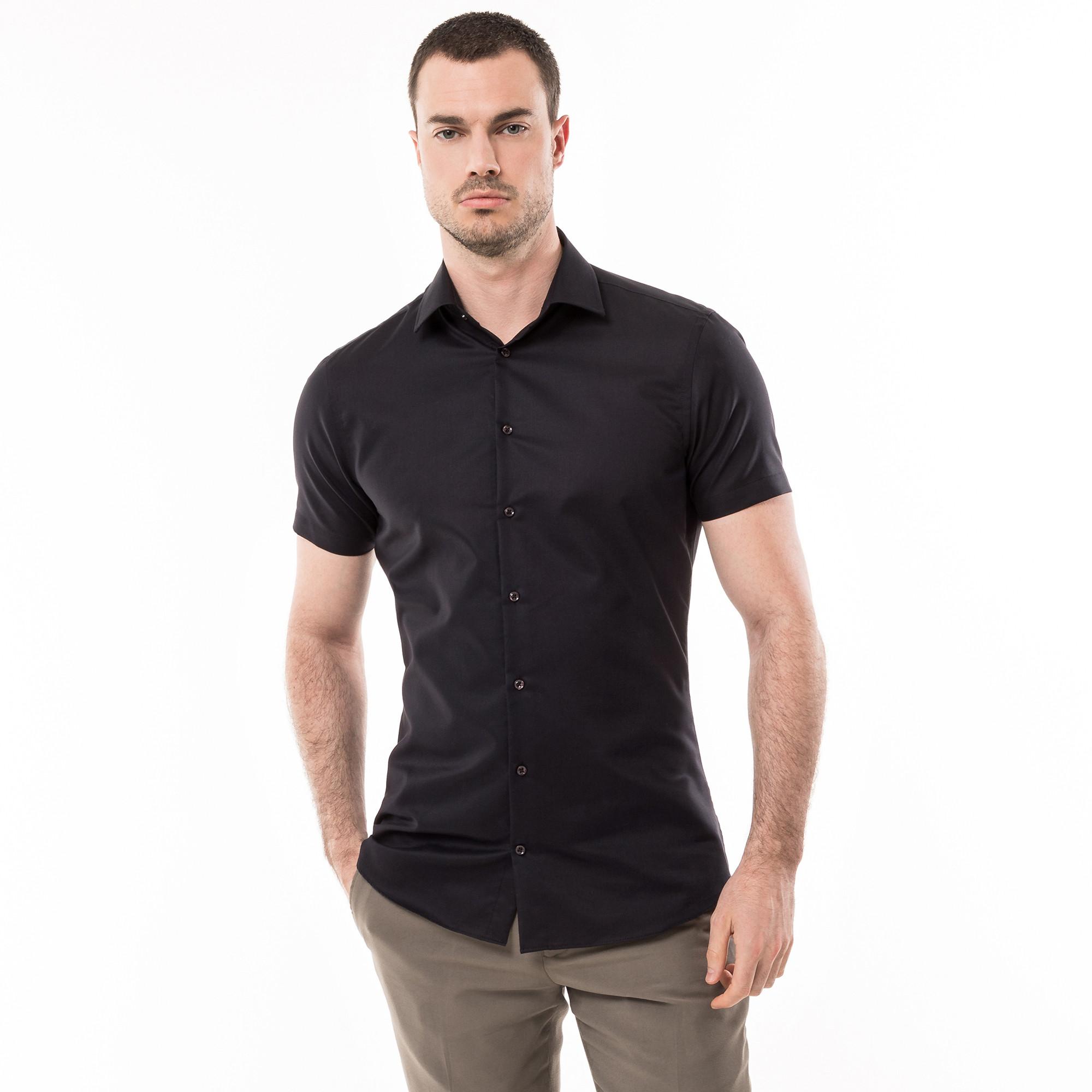 Manor Man Modern Fit Kurzarmhemd