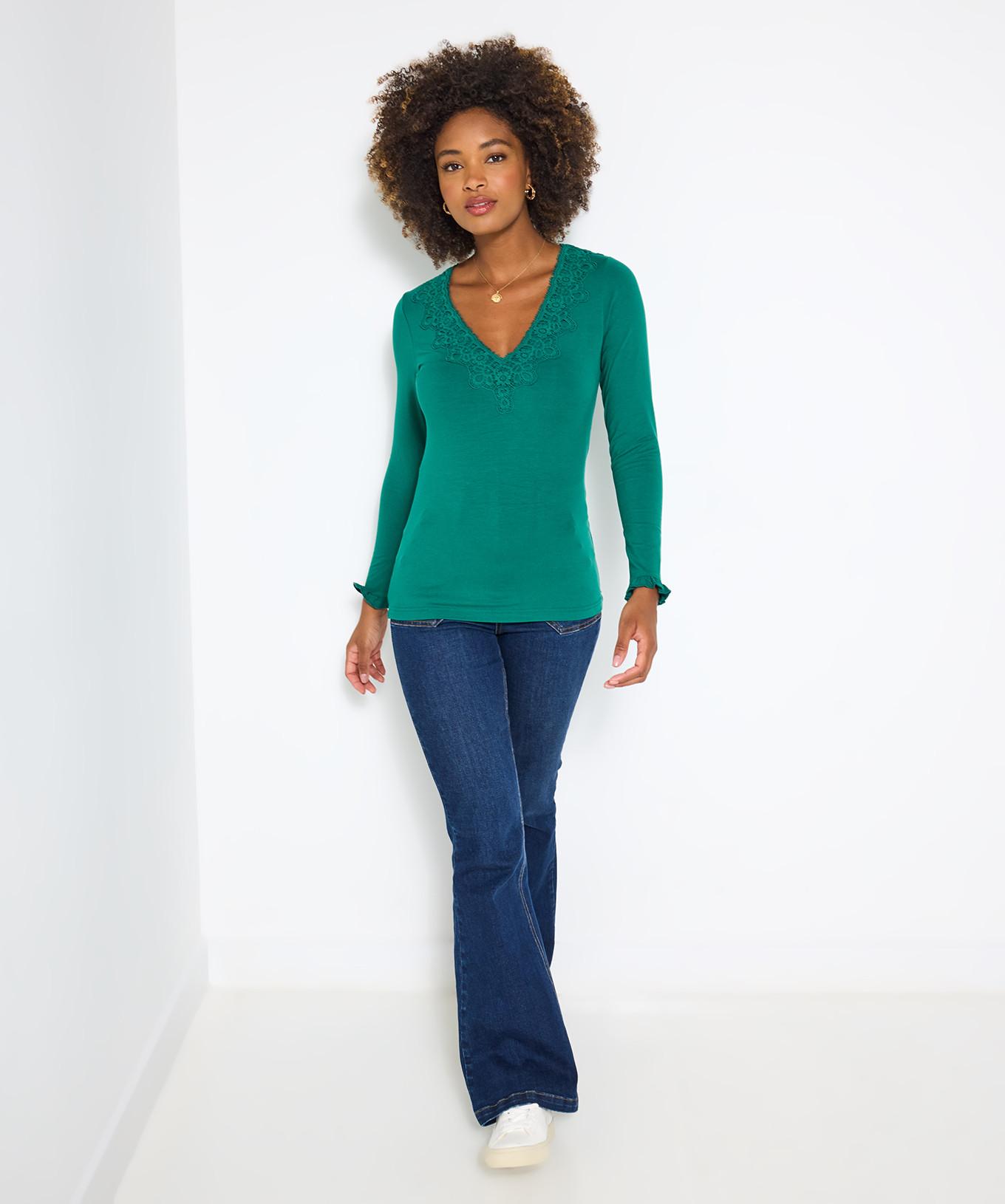 Joe Browns Jerseyshirt mit asymmetrischer Knopfleiste