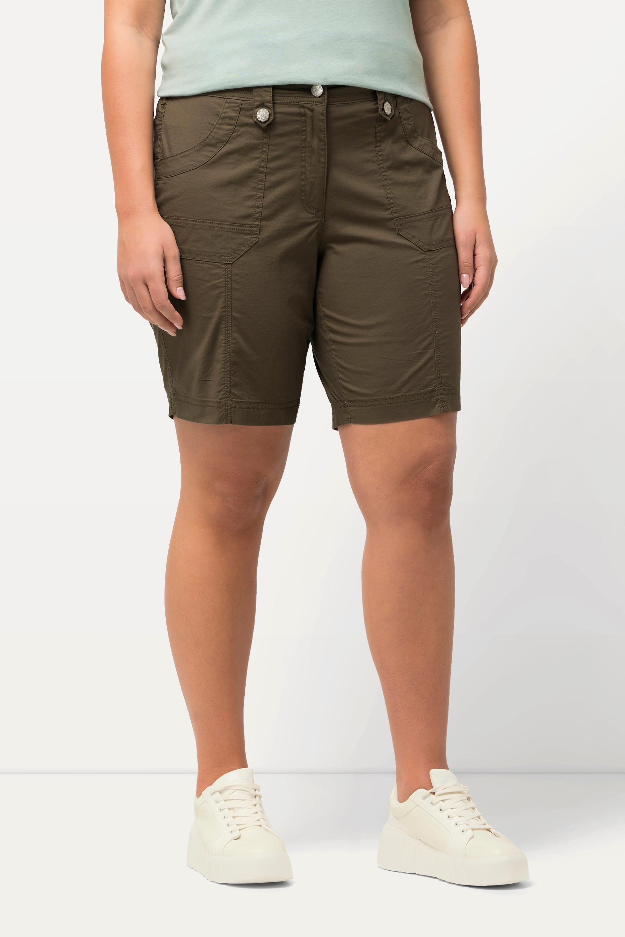 Ulla Popken Cargo-Bermuda, Komfortbund, 4-Pocket-Schnitt