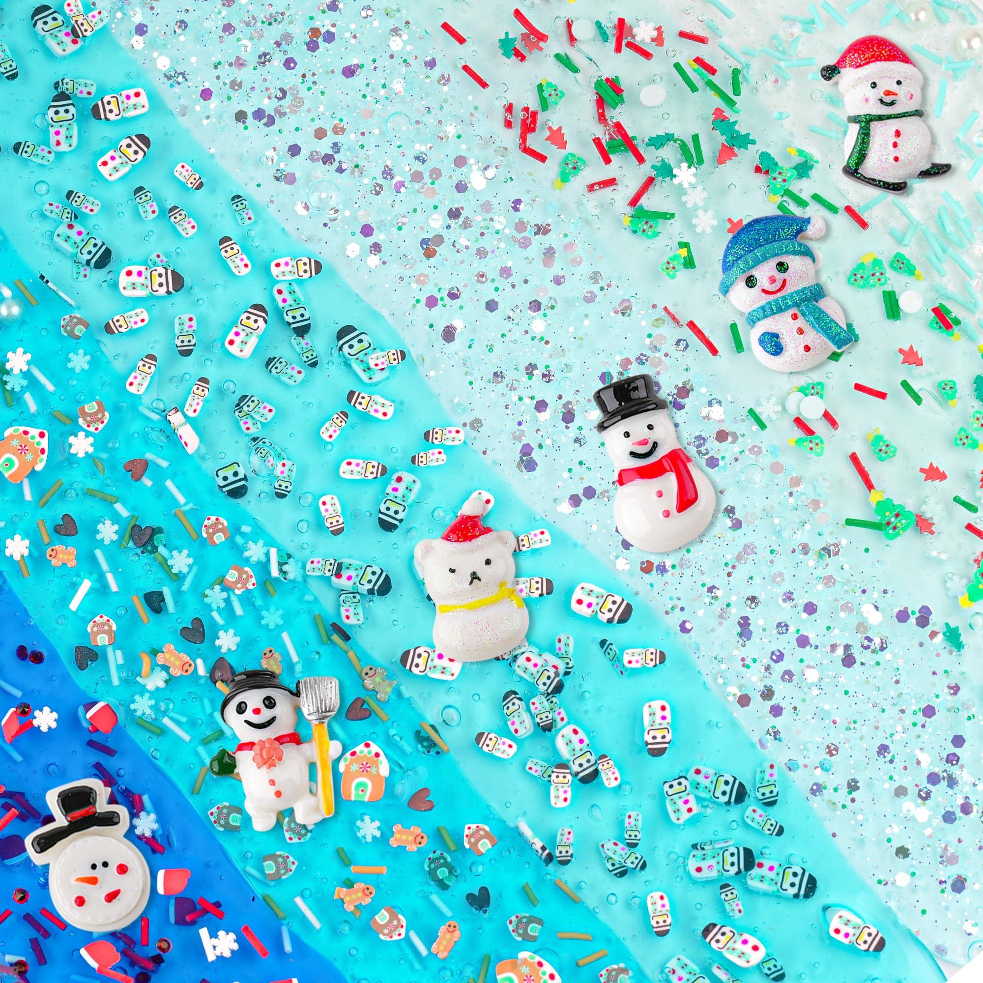 Activity-board Schneemann-Schleim-Kit - Schleim-Ton & Kristall-Schleim mit verschiedenen Schleim-Add-Ins