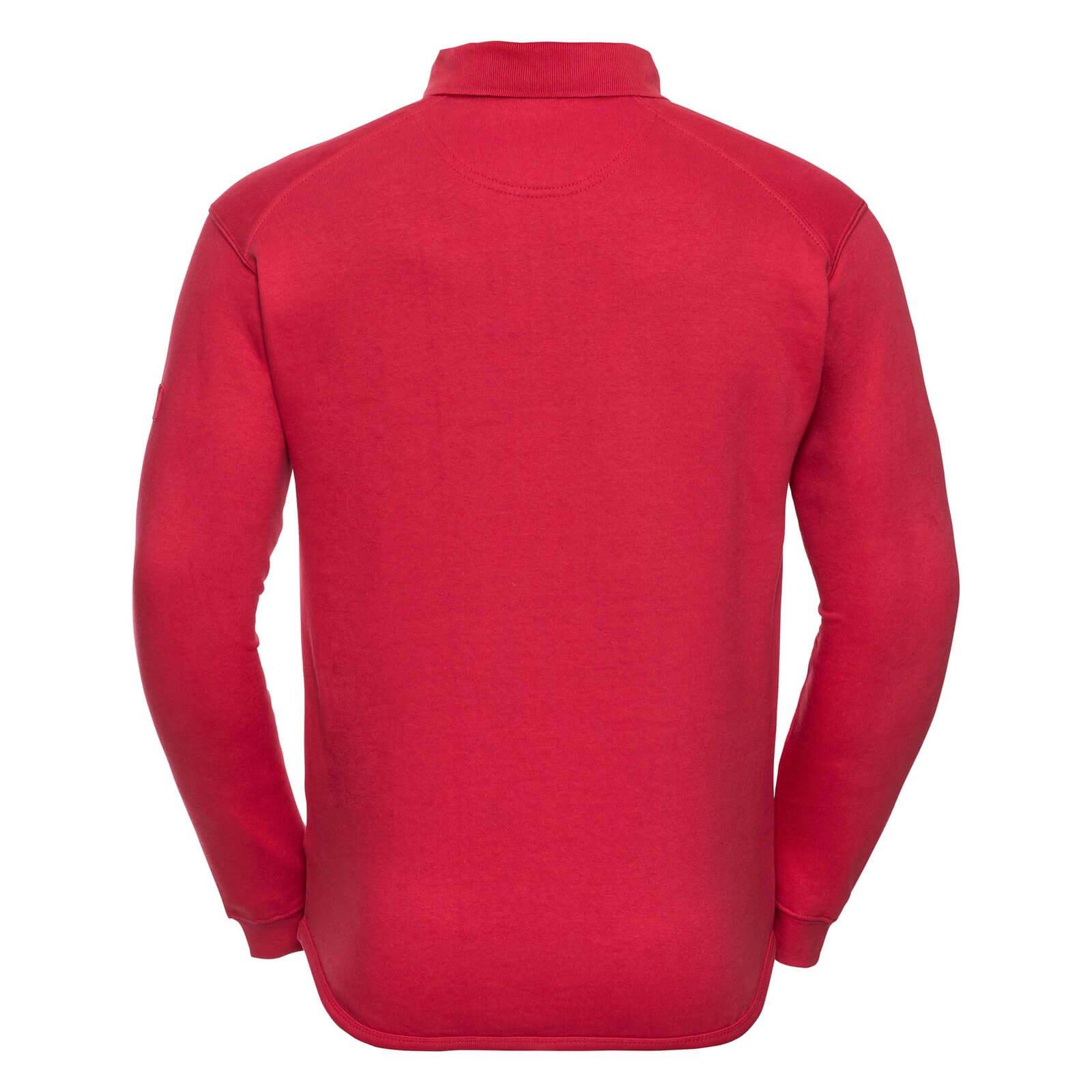 Russell Europe Sweatshirt mit Knopfleiste und Kragen
