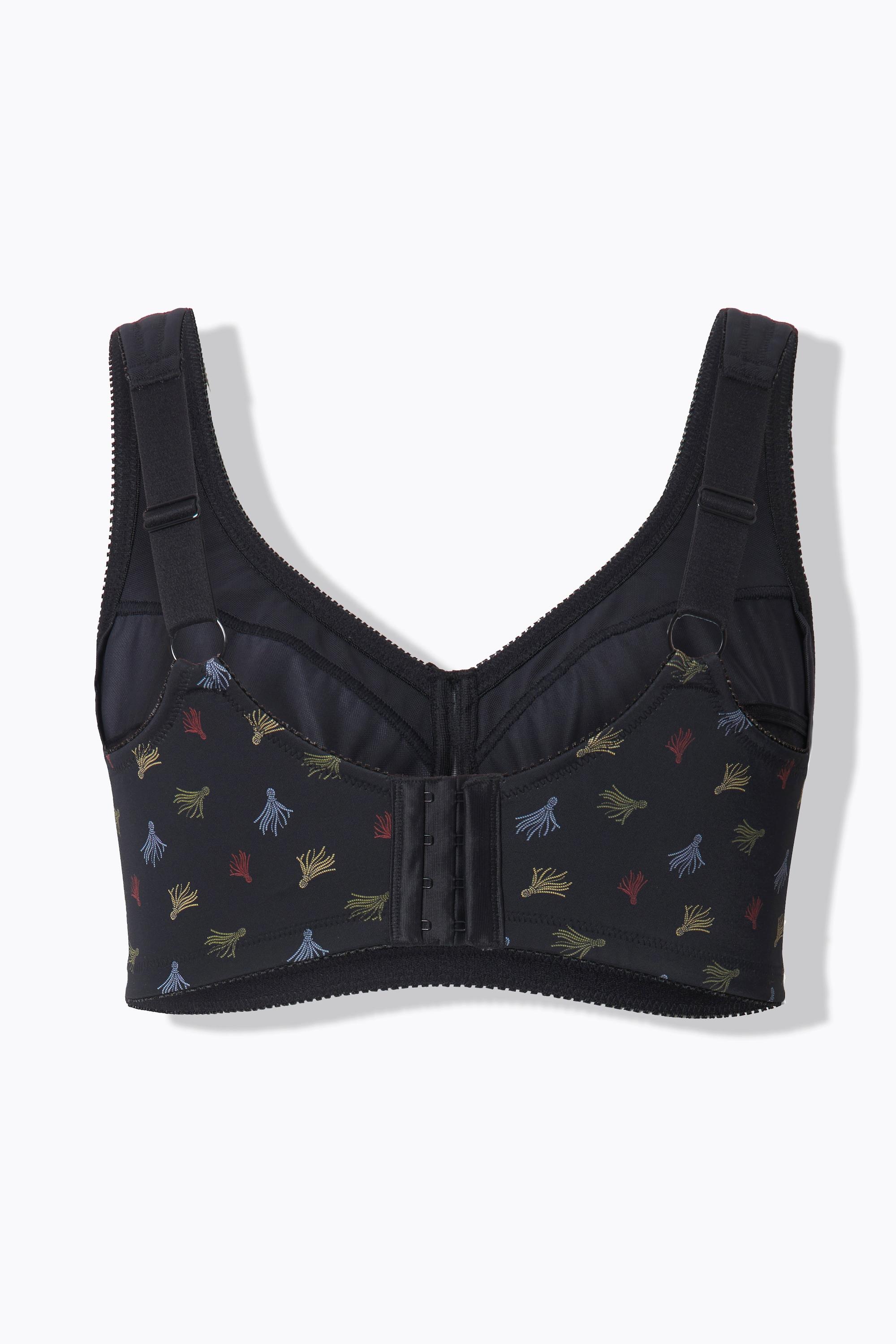 Ulla Popken Entlastungs-BH, Mustermix, ohne Bügel, Cup C - F