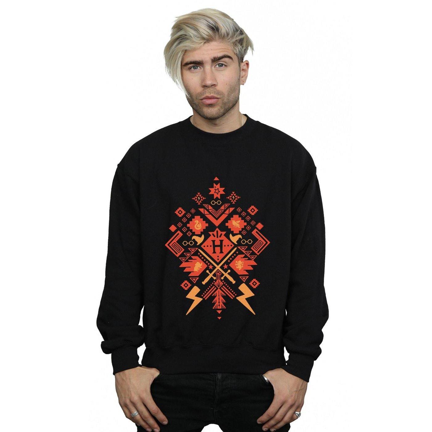 Harry Potter Weihnachten Fair Isle Sweatshirt aus Baumwolle