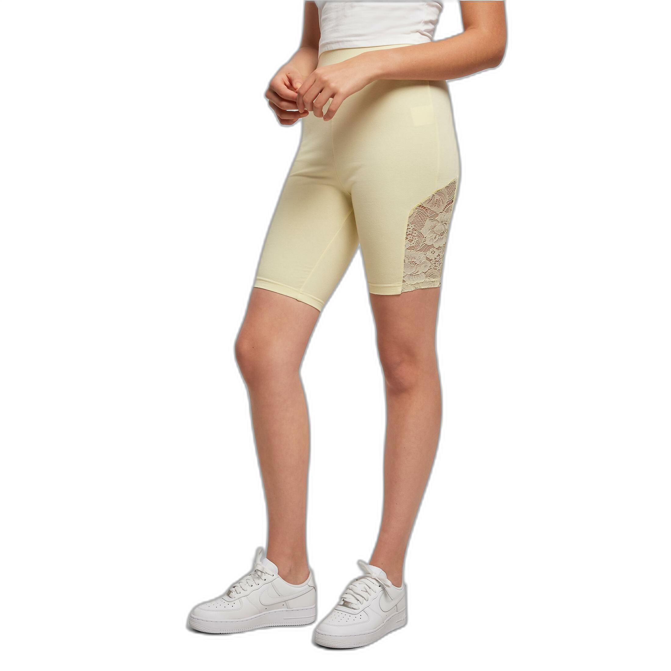 URBAN CLASSICS high waist tights women lace inset