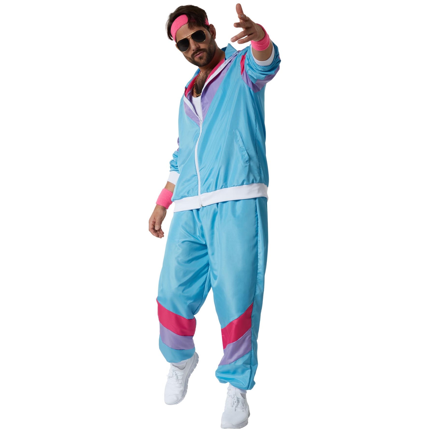 Tectake kostüm Retro 80er 90er Jahre Jogginganzug Set