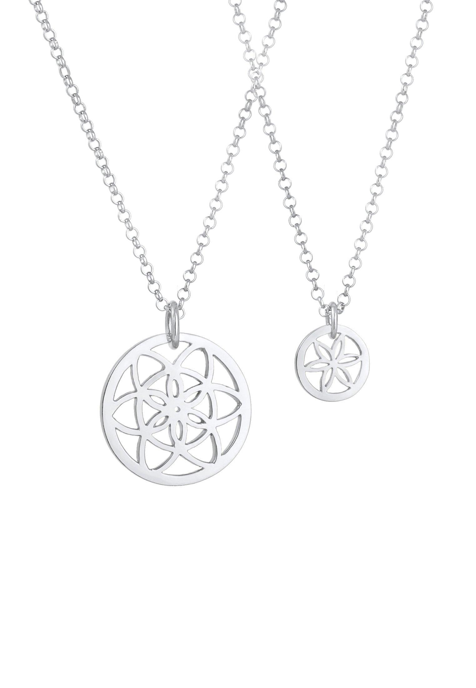 Elli Halskette 2Er Set Lebensblume Mutter Tochter 925 Silber