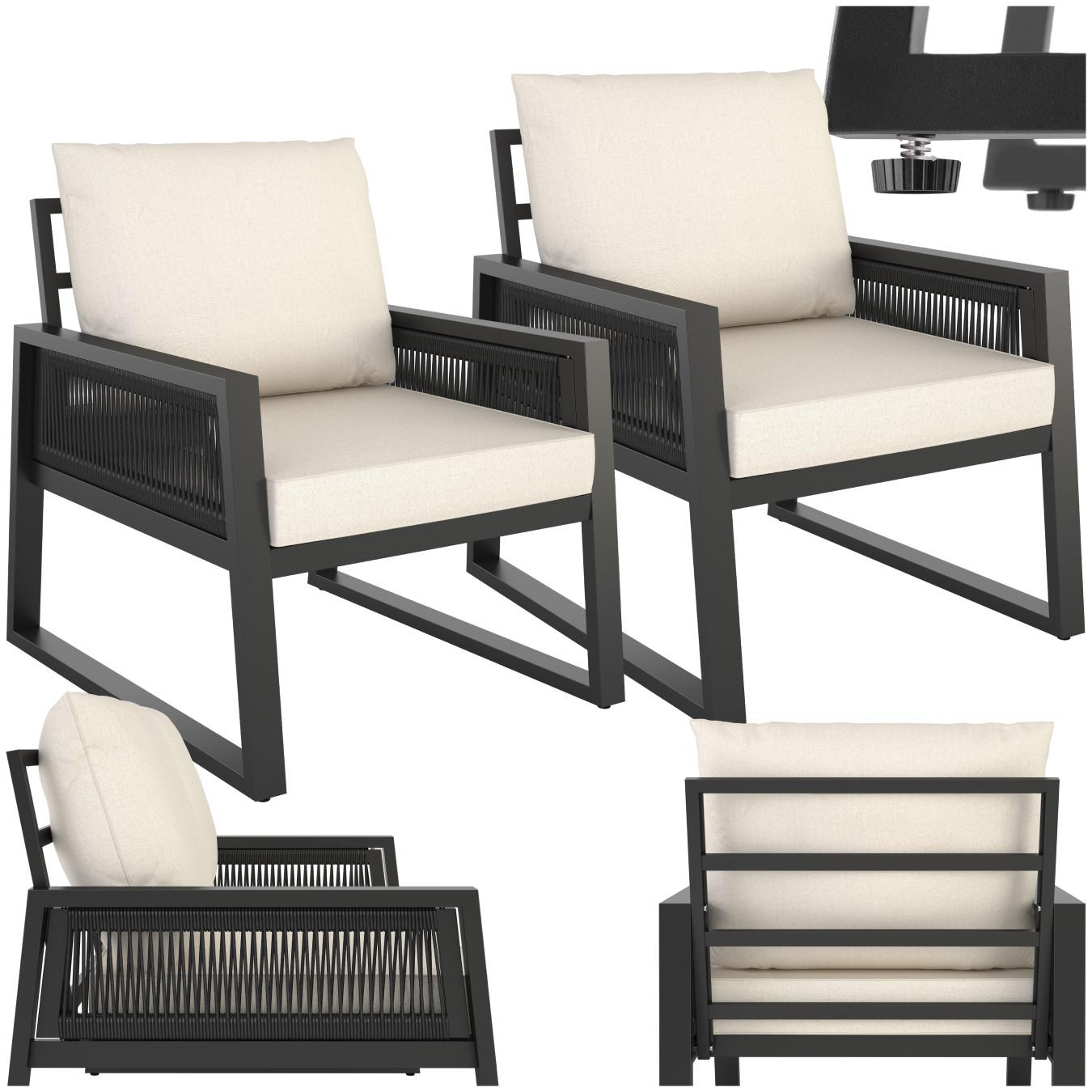 Tectake Gartenlounge-Set Captive im Rope-Design