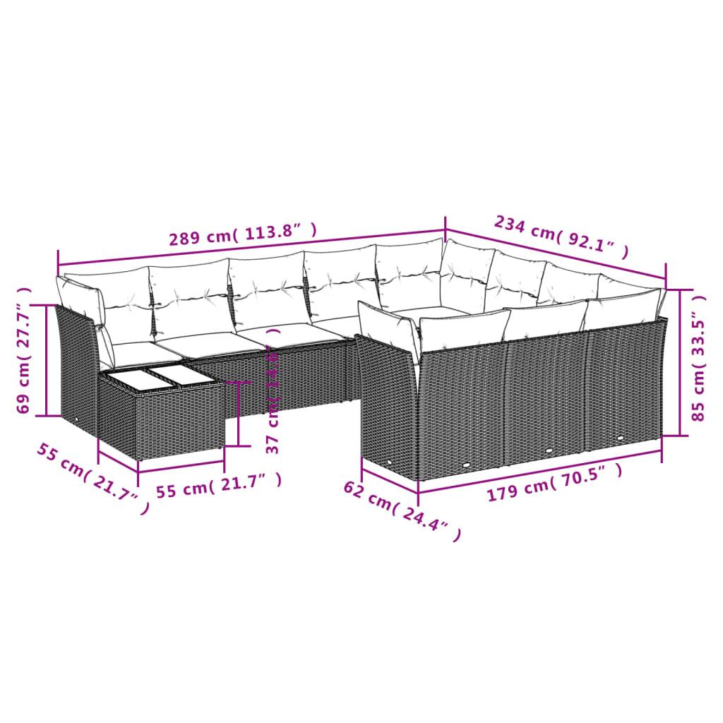 VidaXL Garten sofagarnitur poly-rattan