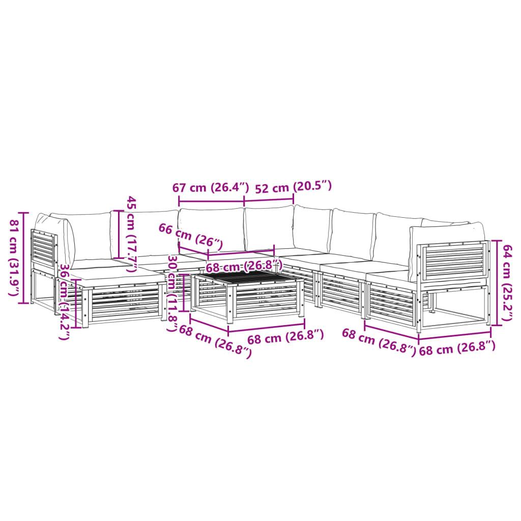 VidaXL Garten sofagarnitur holz