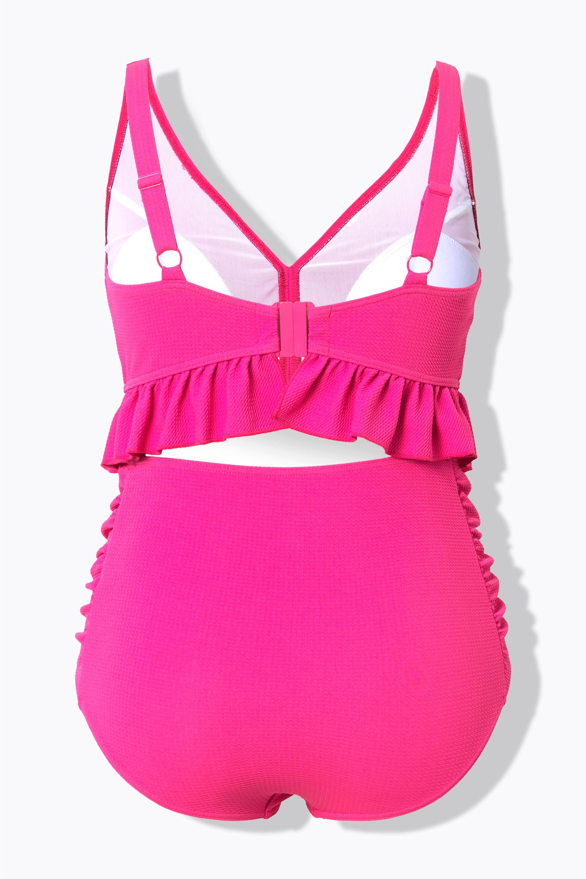 Ulla Popken Bikini, Struktur, Rüsche, Softschalen, Träger verstellbar