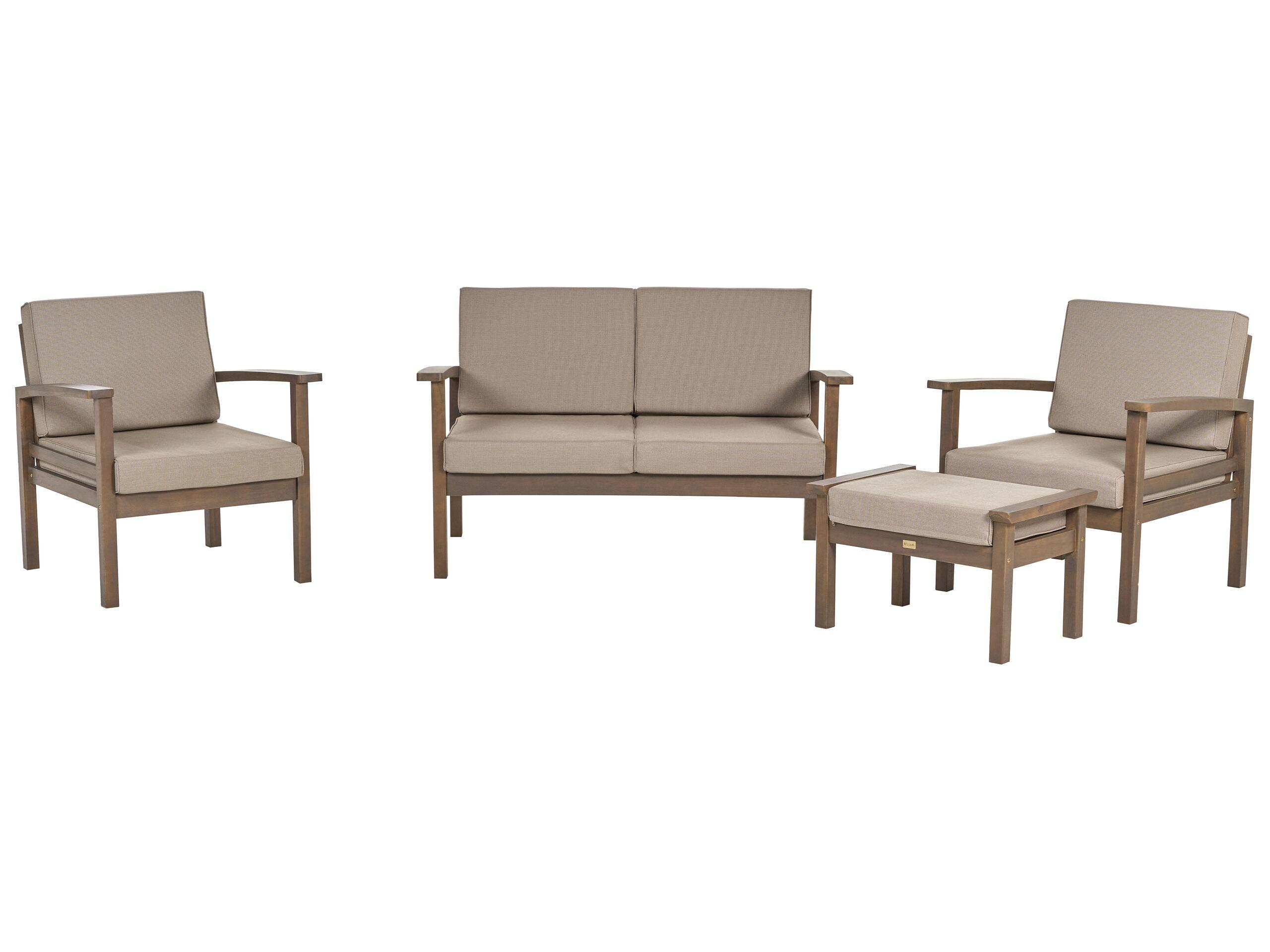 Beliani Lounge Set mit Tisch aus FSC® zertifiziertes Akazienholz Rustikal MANILA