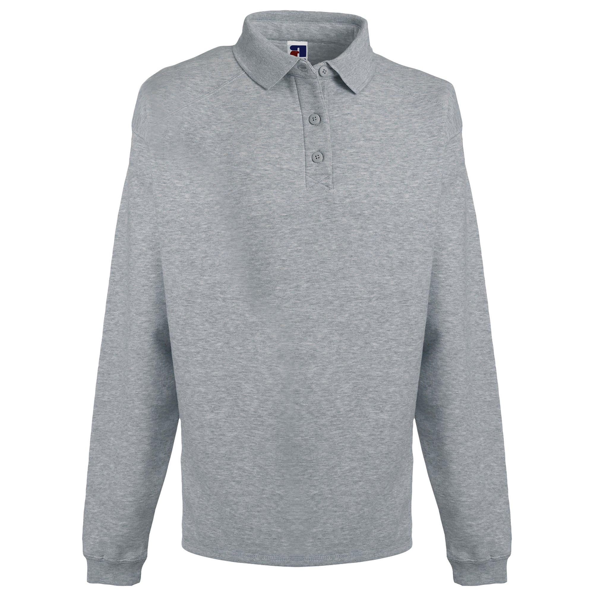 Russell Europe Sweatshirt mit Knopfleiste und Kragen