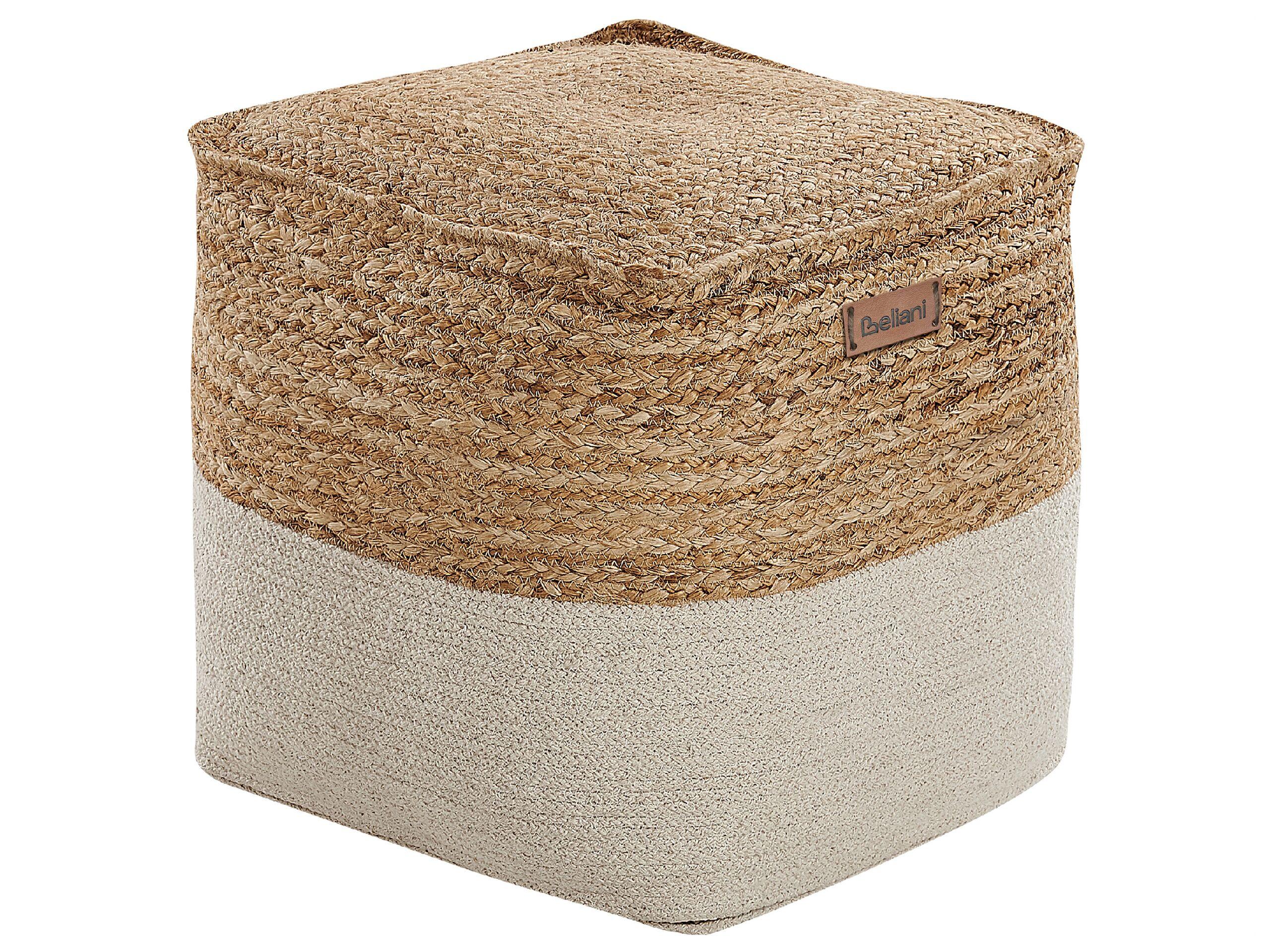 Beliani Pouf aus Baumwolle Skandinavisch KIRAMA