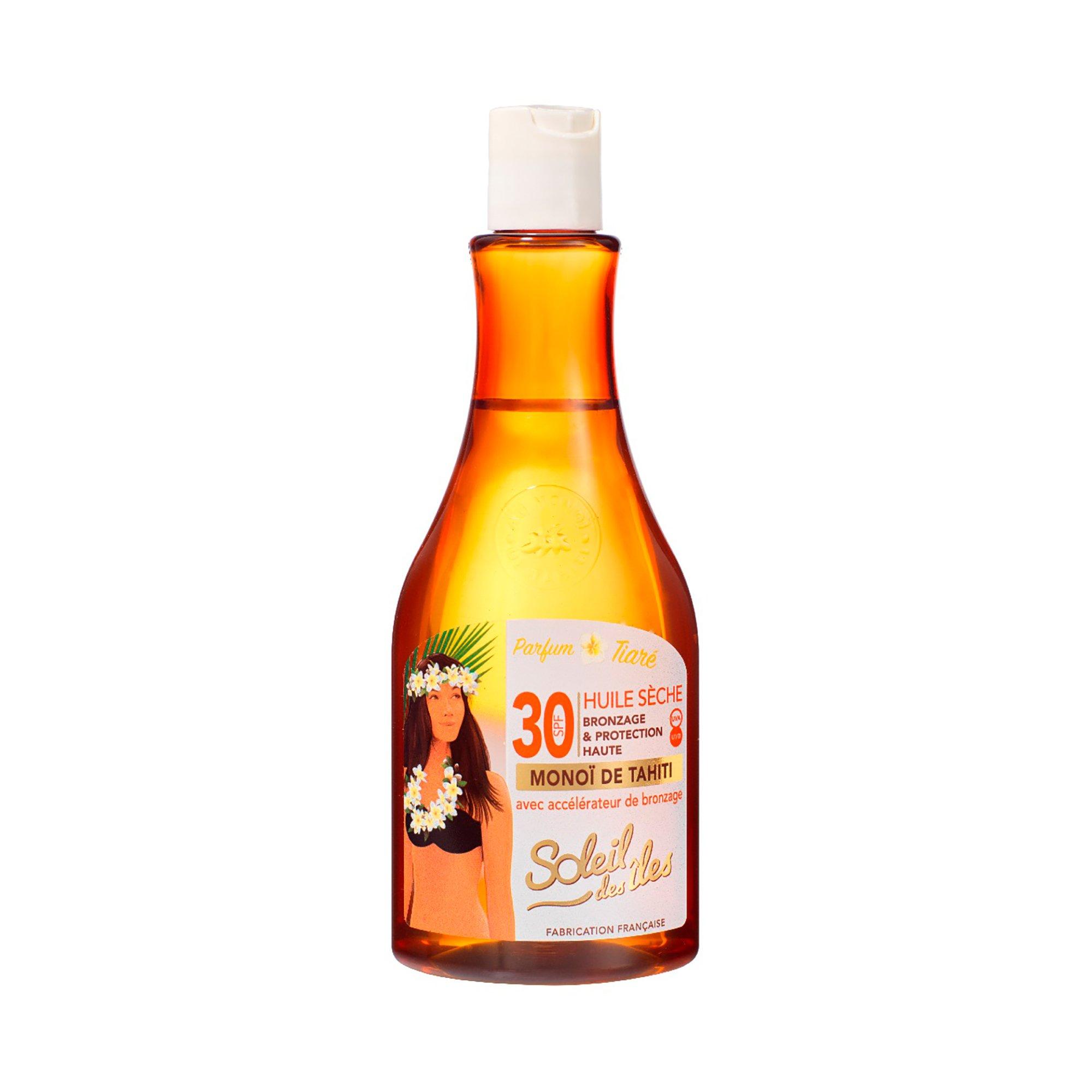 Soleil des iles Trockenes Sonnenöl mit Monoï und Bräunungsbeschleuniger LSF 30