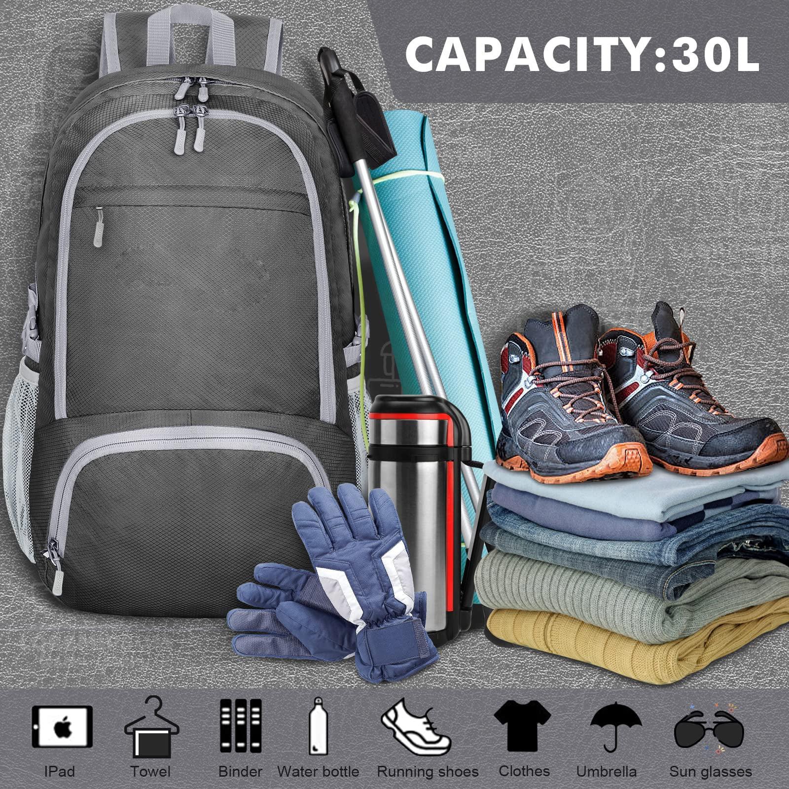 Only-bags.store Leichter faltbarer Rucksack-Packbare Rucksäcke, kleine faltbare Rucksäcke Wanderrucksack wasserdicht