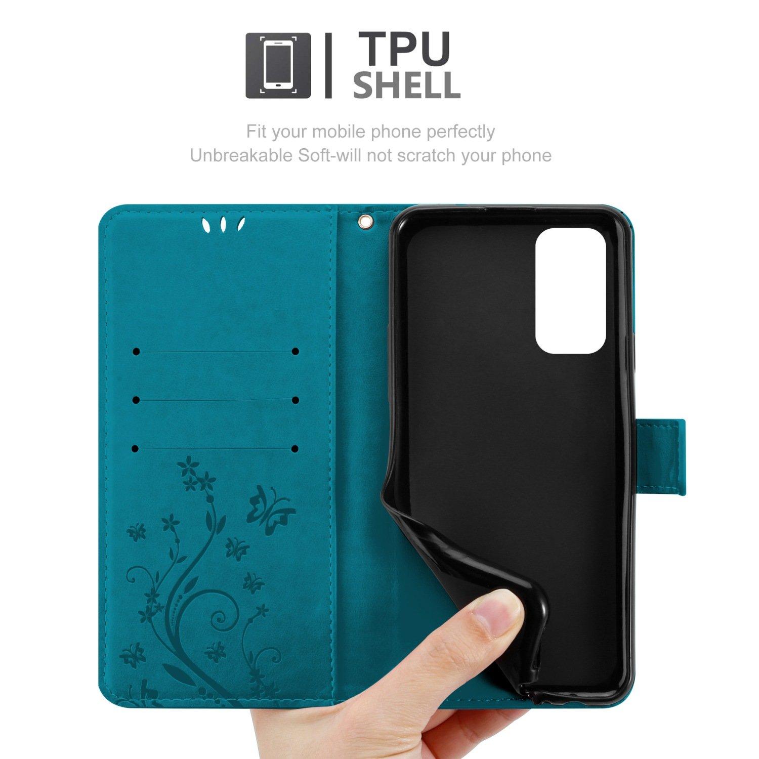 Cadorabo Hülle für Oppo FIND X3 LITE Blumen Design Magnetverschluss