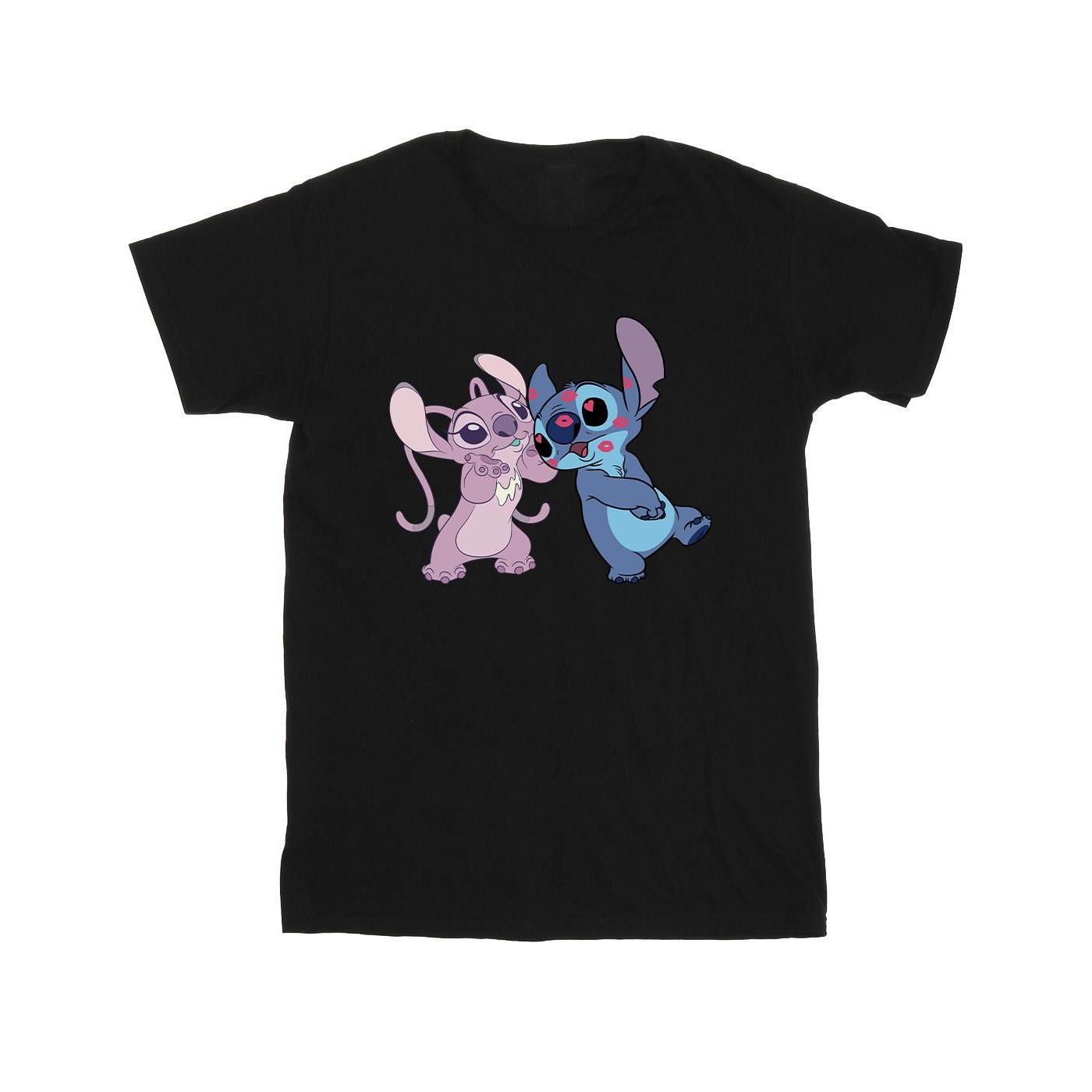 Disney Stitch und Angel Grafikdruck T-Shirt