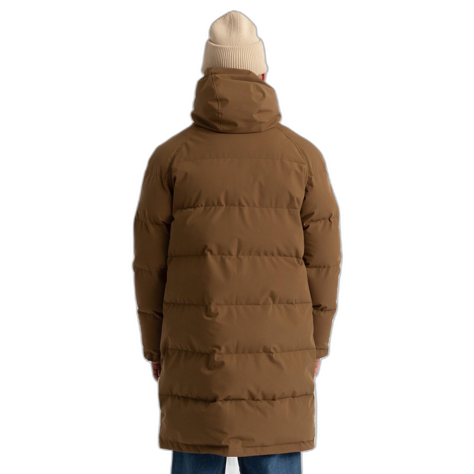Revolution leichte, lange raglan-tretch-daunenjacke