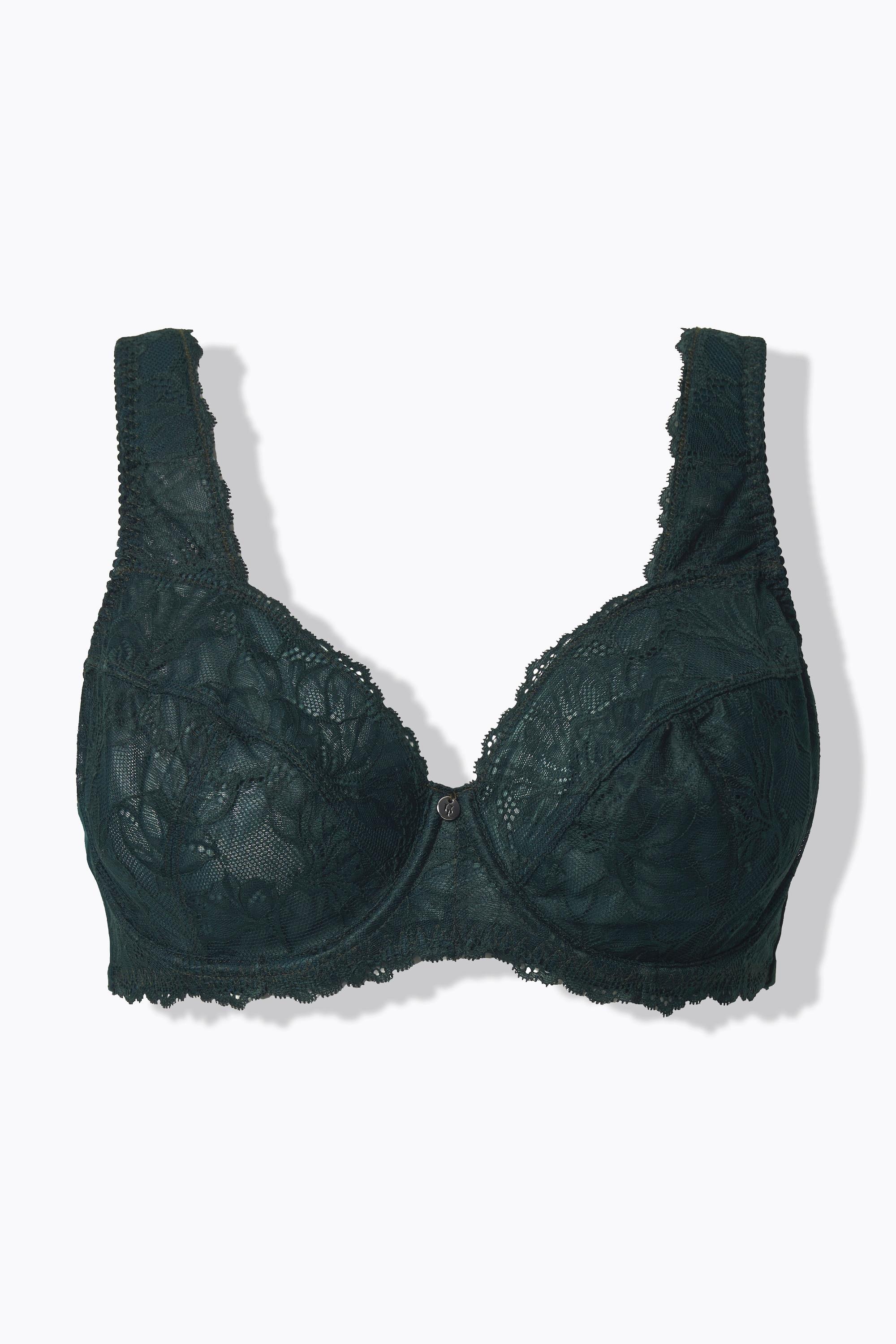 Ulla Popken Bügel-BH, Spitze, breite Träger, Cup B - F