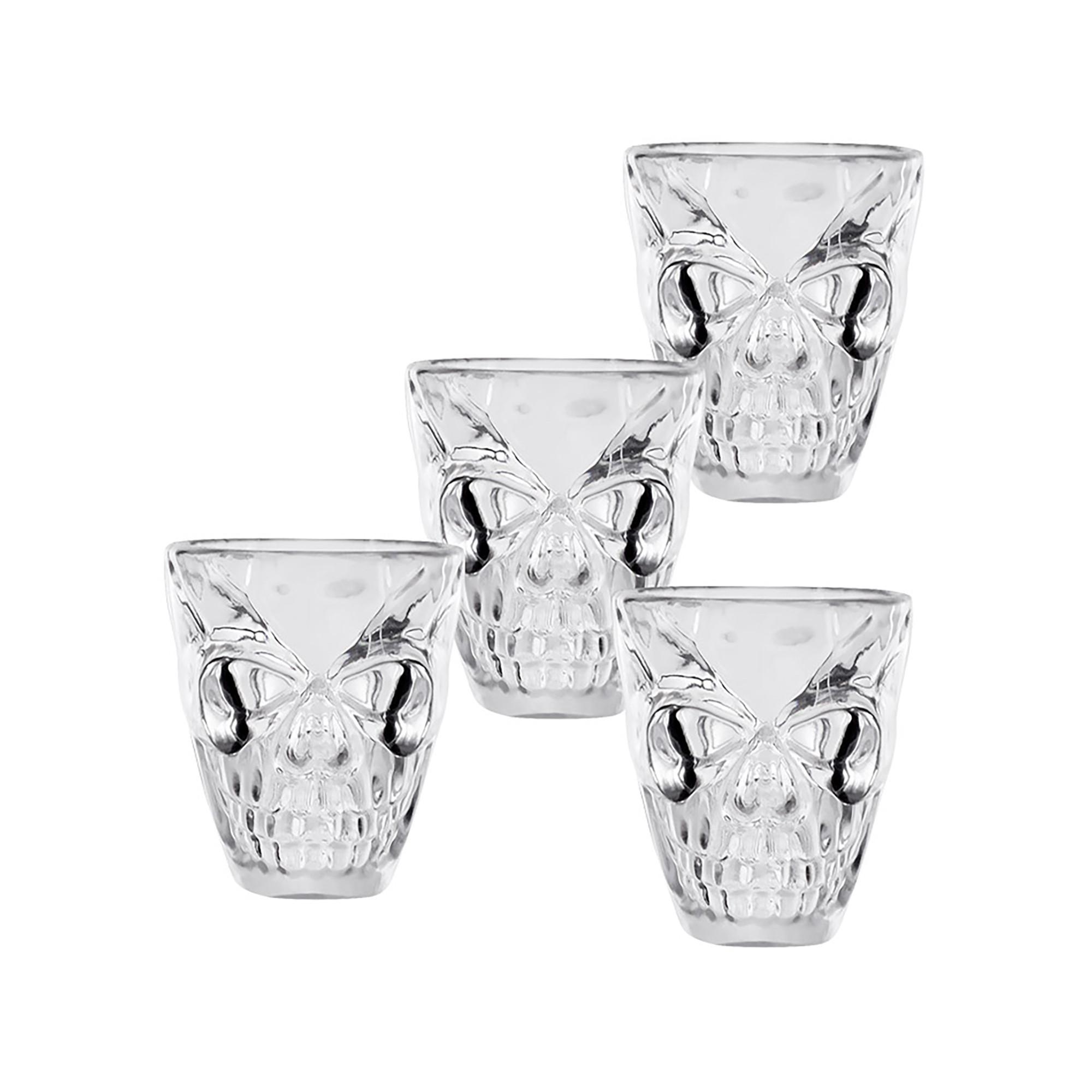BOLAND 4 Plastik Gläser Skull