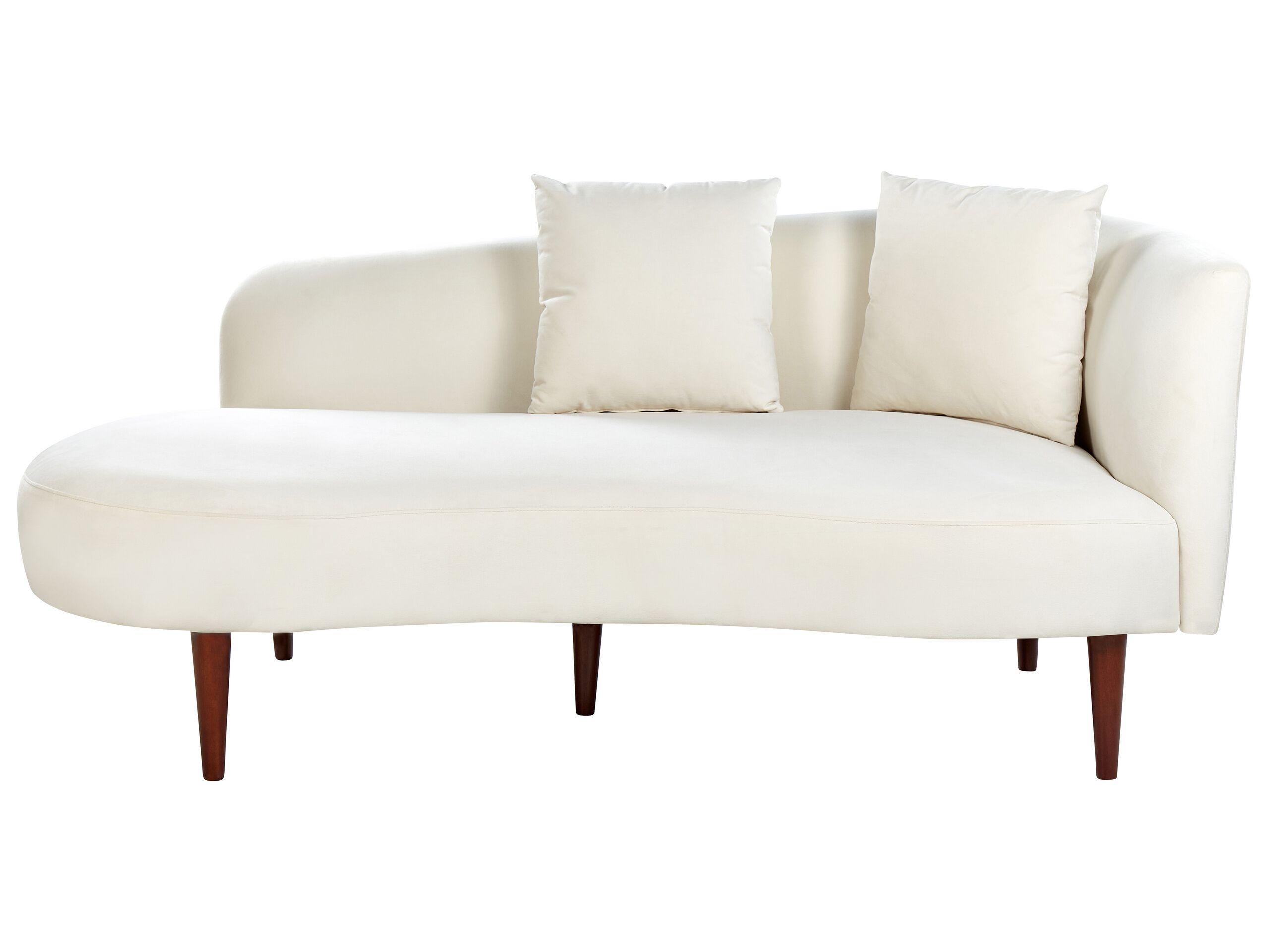 Beliani Rechtsseitige Chaiselounge aus Samtstoff Modern CHAUMONT