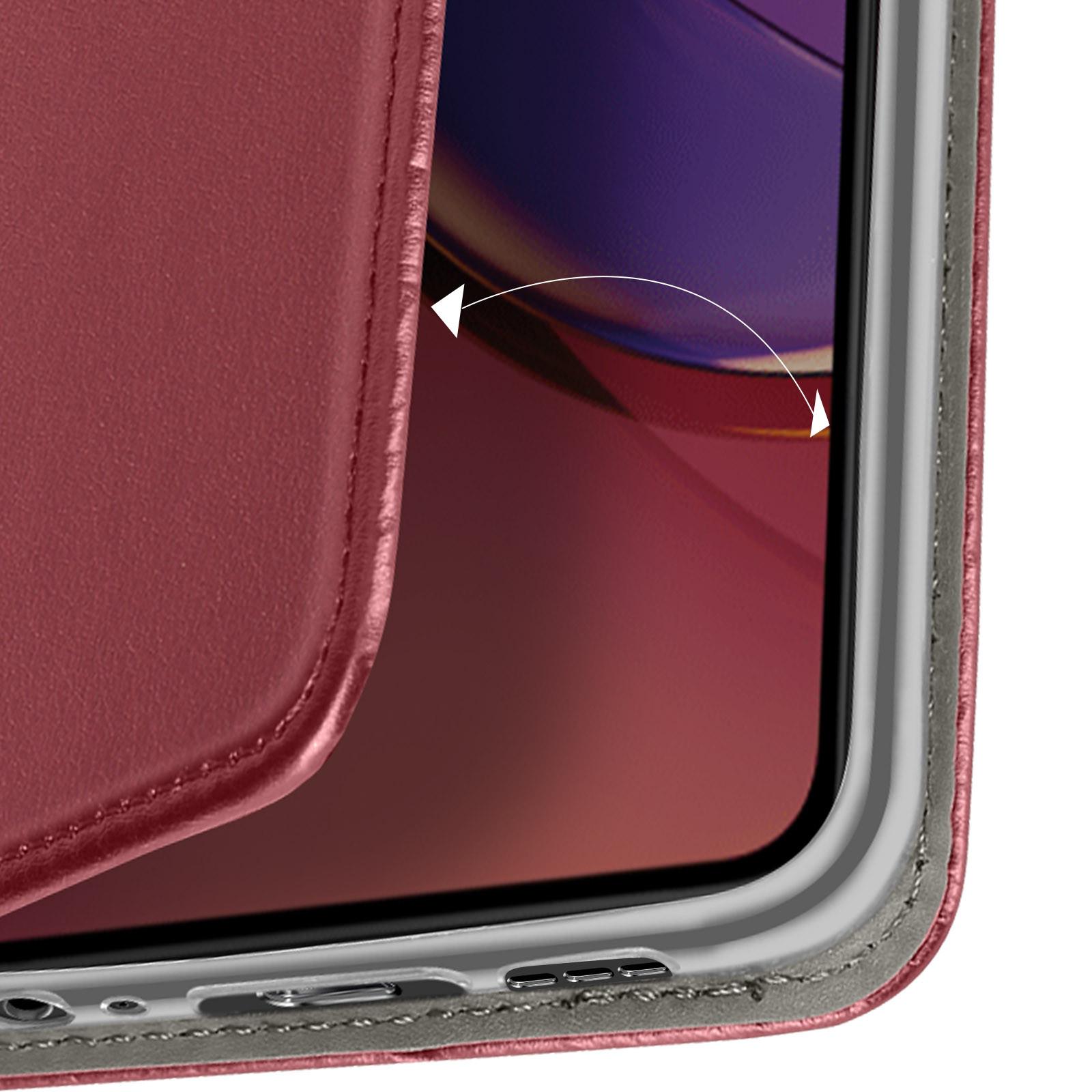 Avizar Hülle Motorola Moto G84 Weinrot