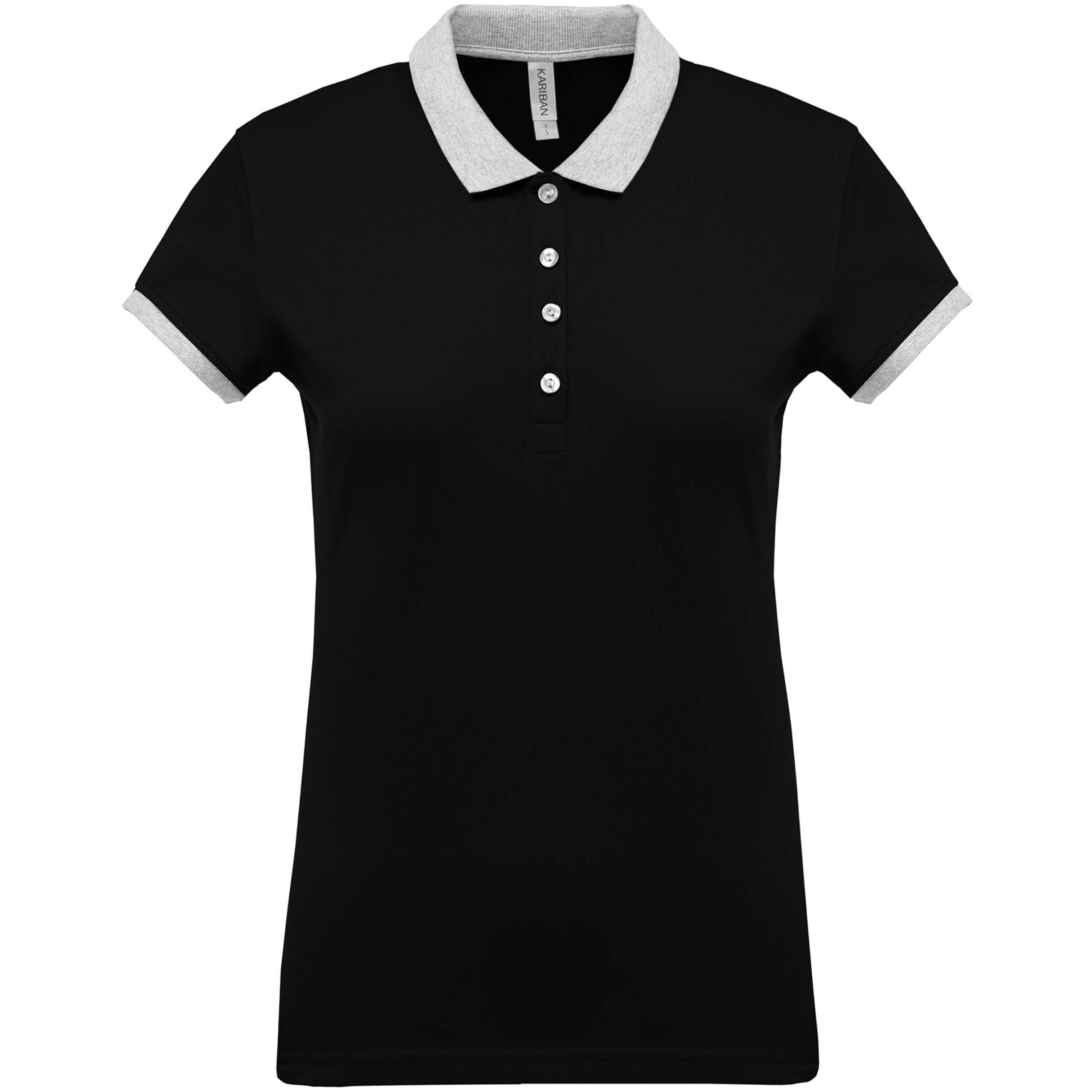 Kariban Bicolor Kurzarm Poloshirt
