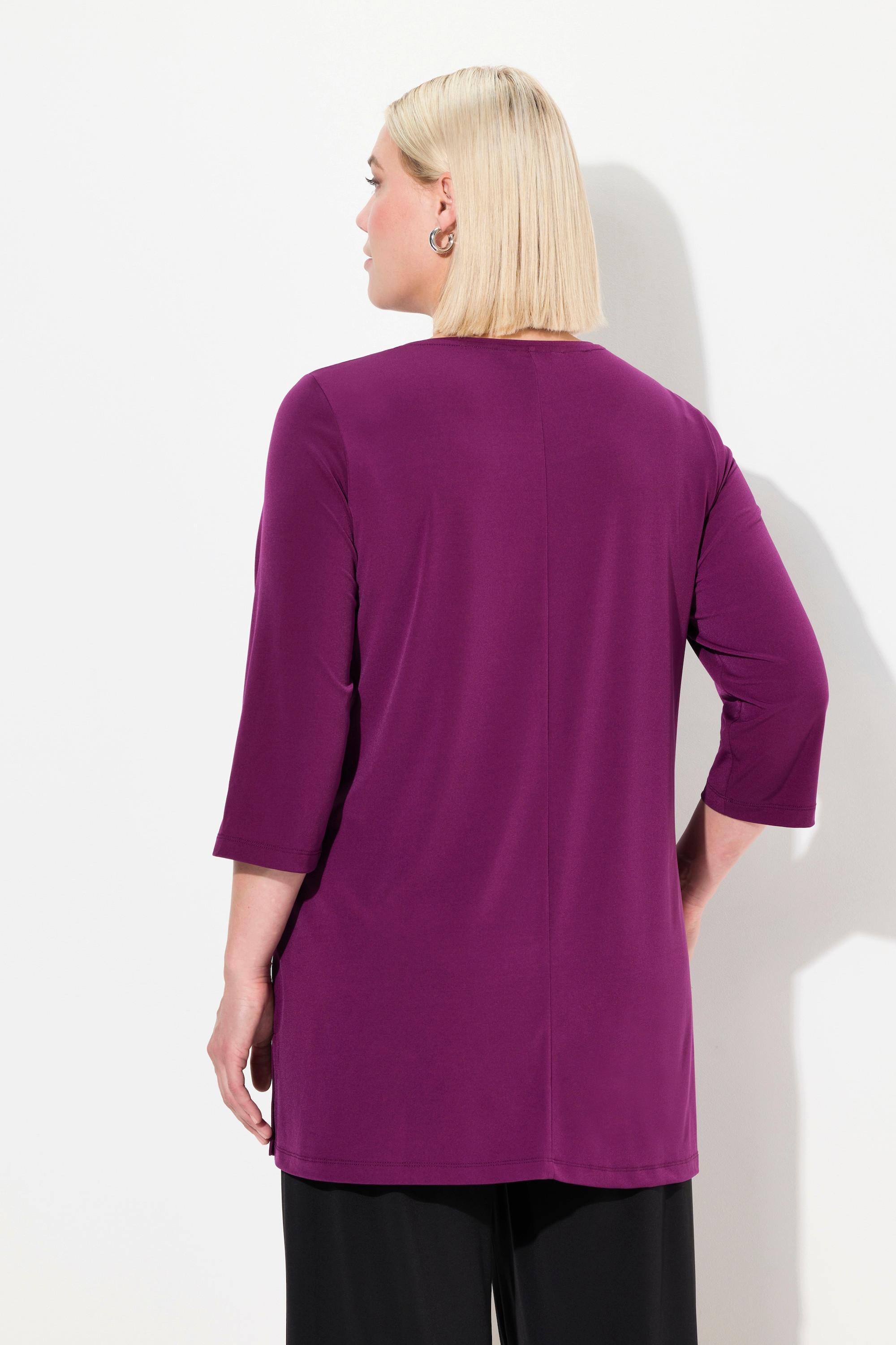 Ulla Popken Longshirt, A-Linie, Rundhalsausschnitt