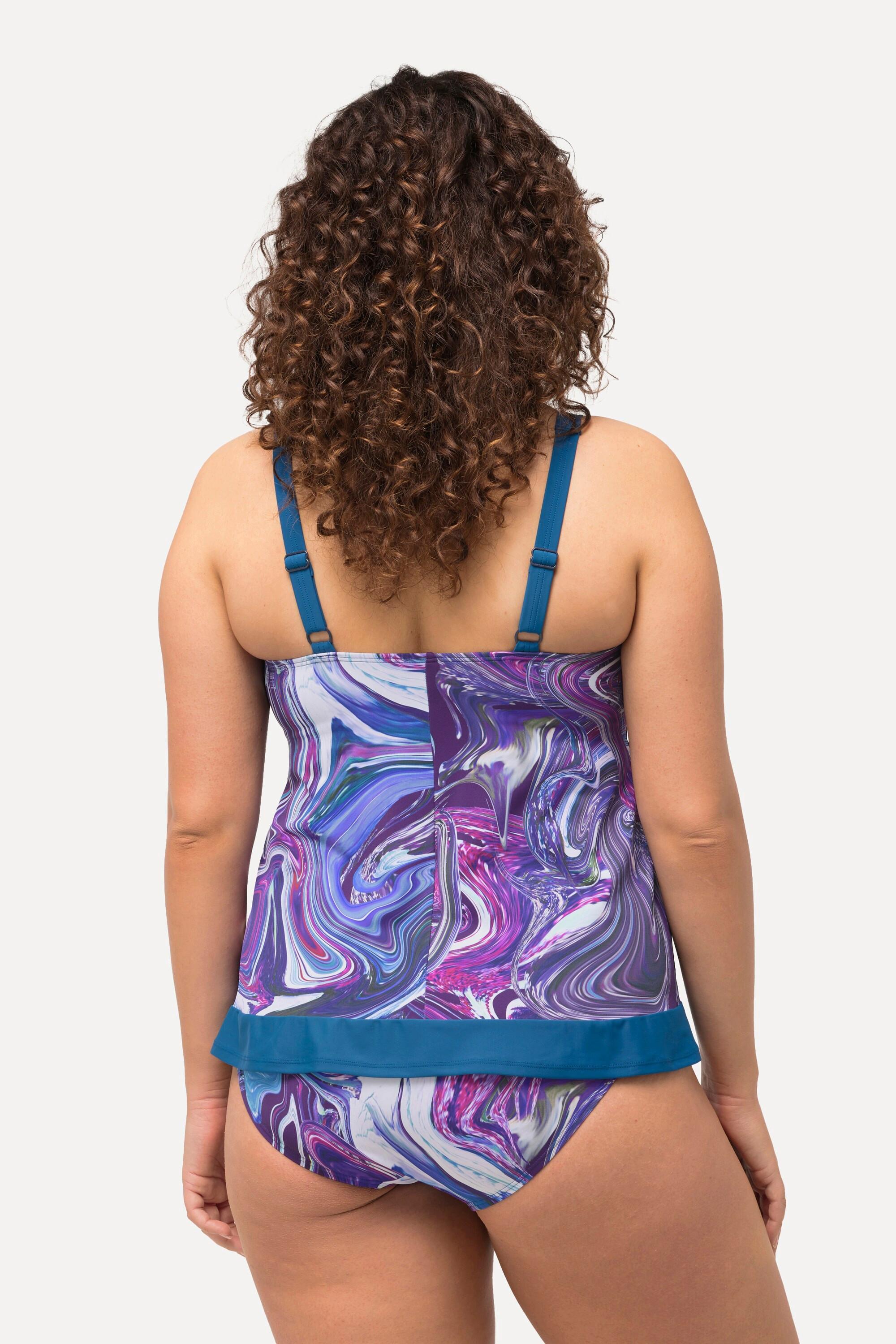 Ulla Popken Tankini, Marmormuster, Softcups