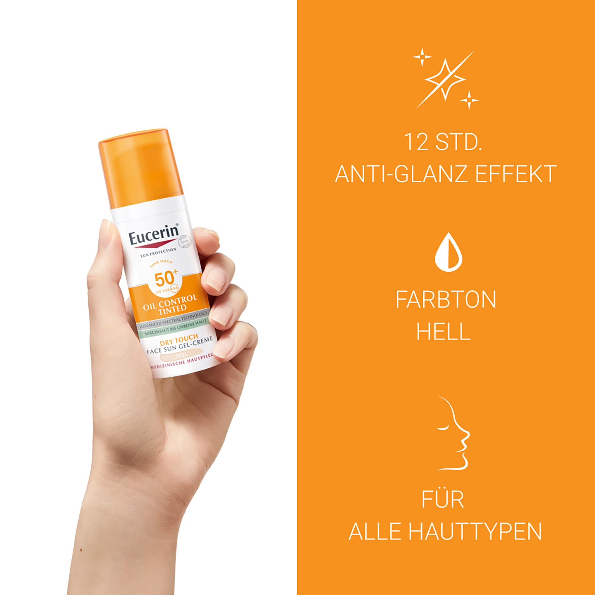 Eucerin Sun Face Oil Control Gel-Creme Tinted hell LSF 50+