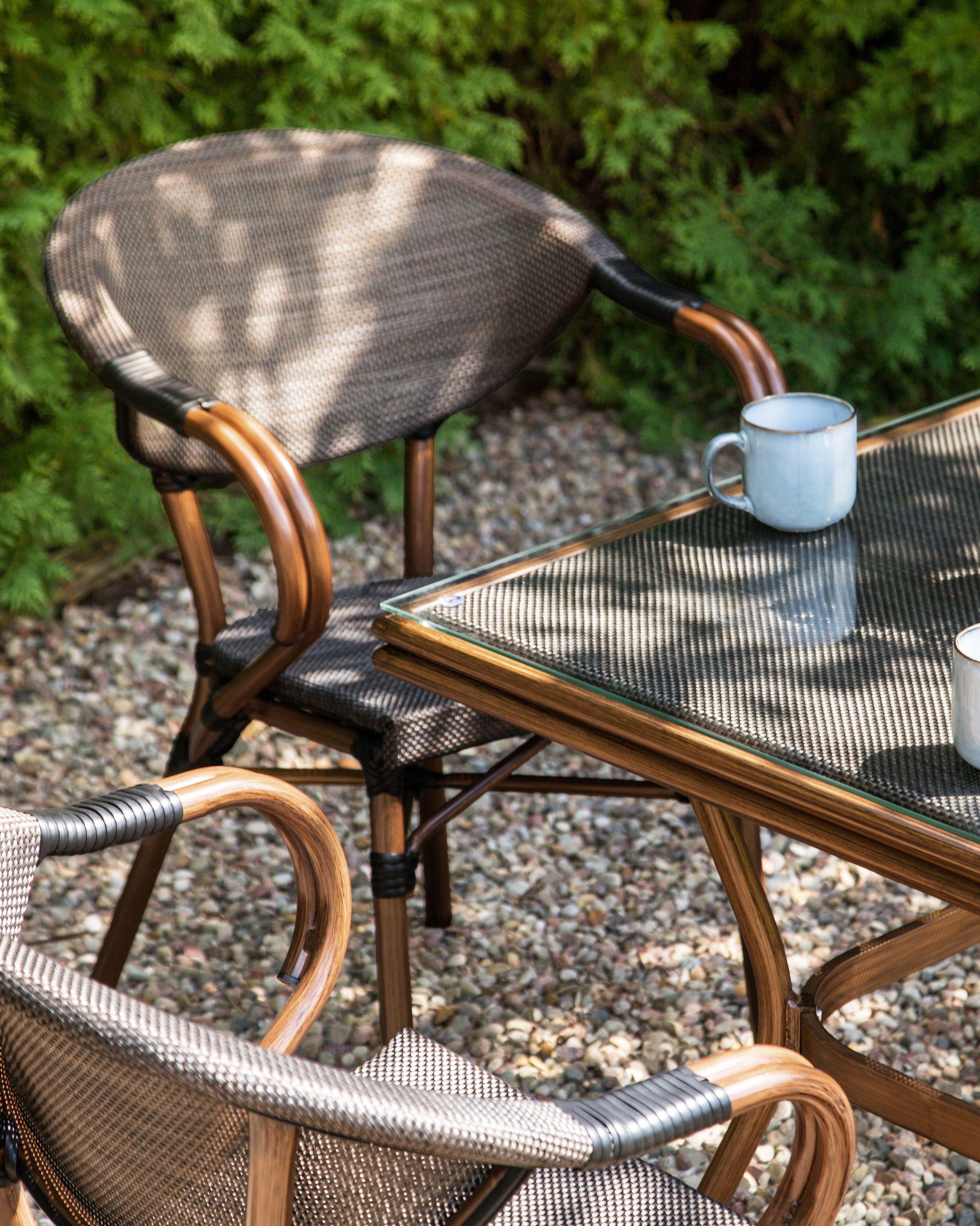 Beliani Gartenstuhl 4er Set aus Aluminium Retro CASPRI II