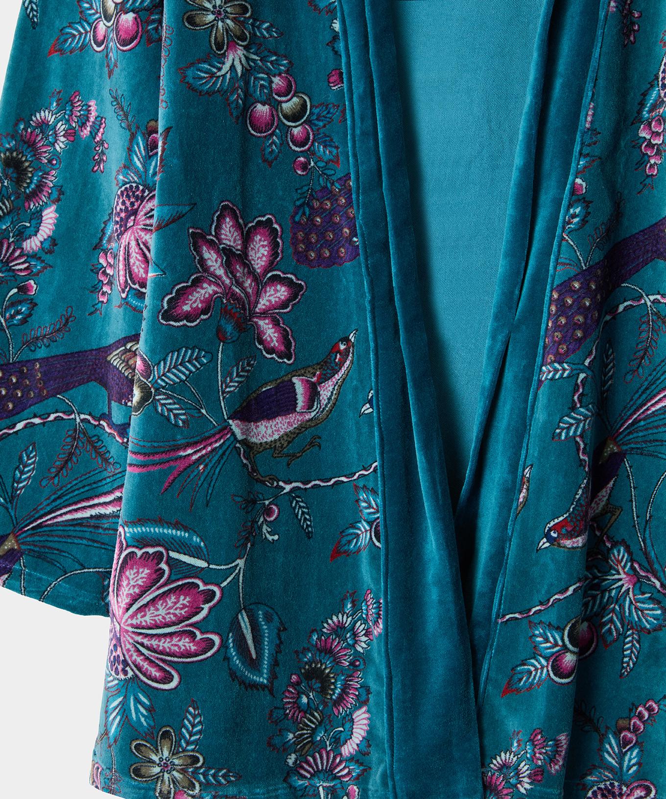 Joe Browns Samt-Kimono mit herbstlichem Muster