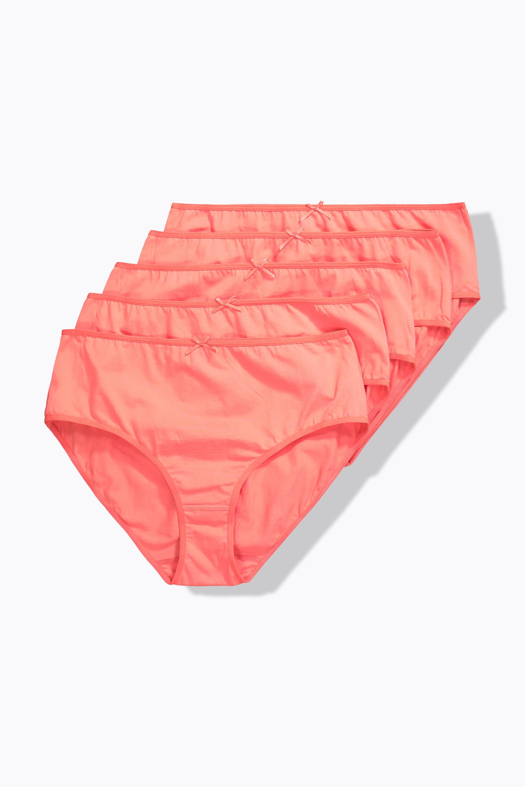 Ulla Popken Midislips, 5er-Pack, einfarbig koralle