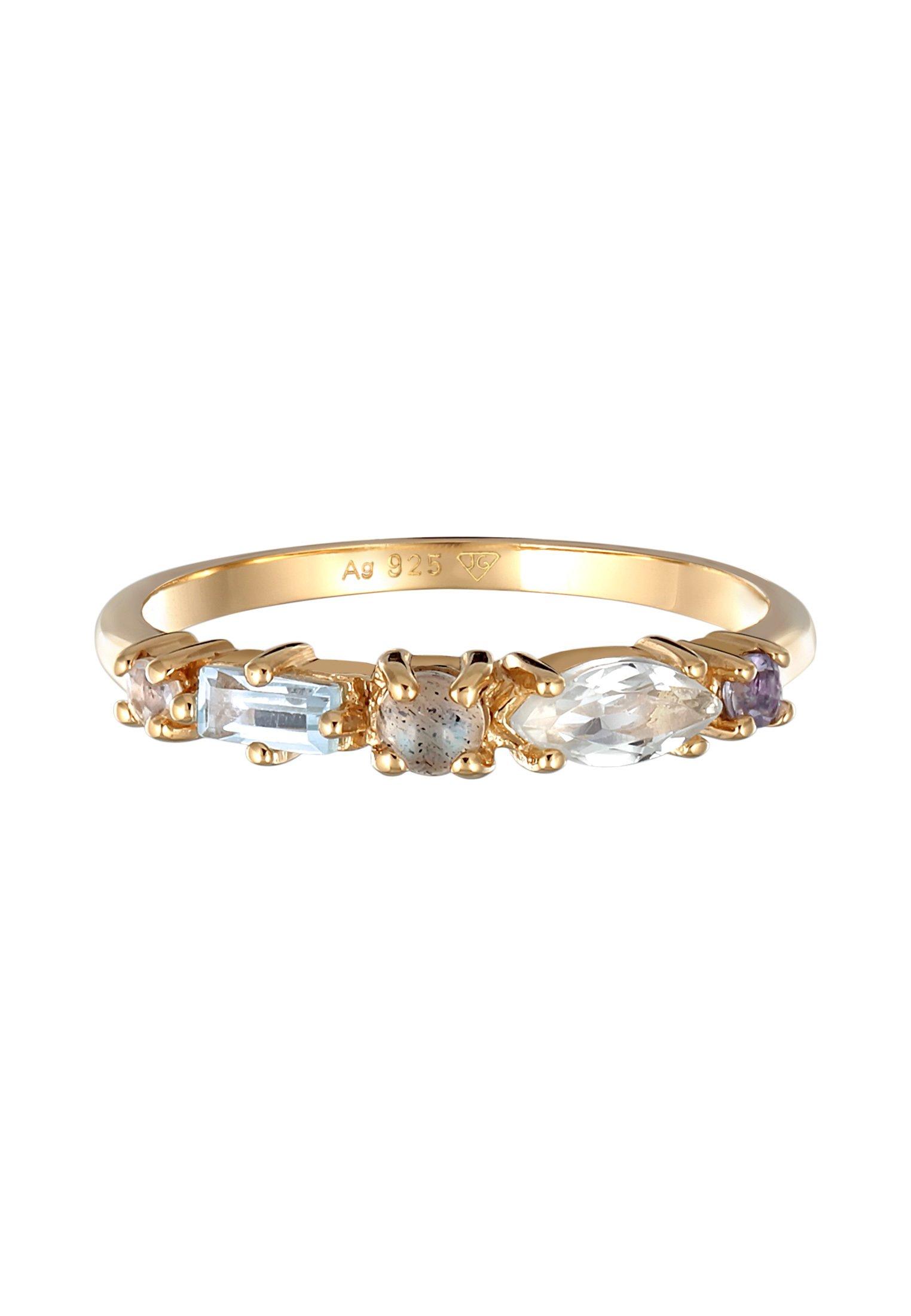 Elli Ring Memoire Edelstein Klassik Ring 925 Silber