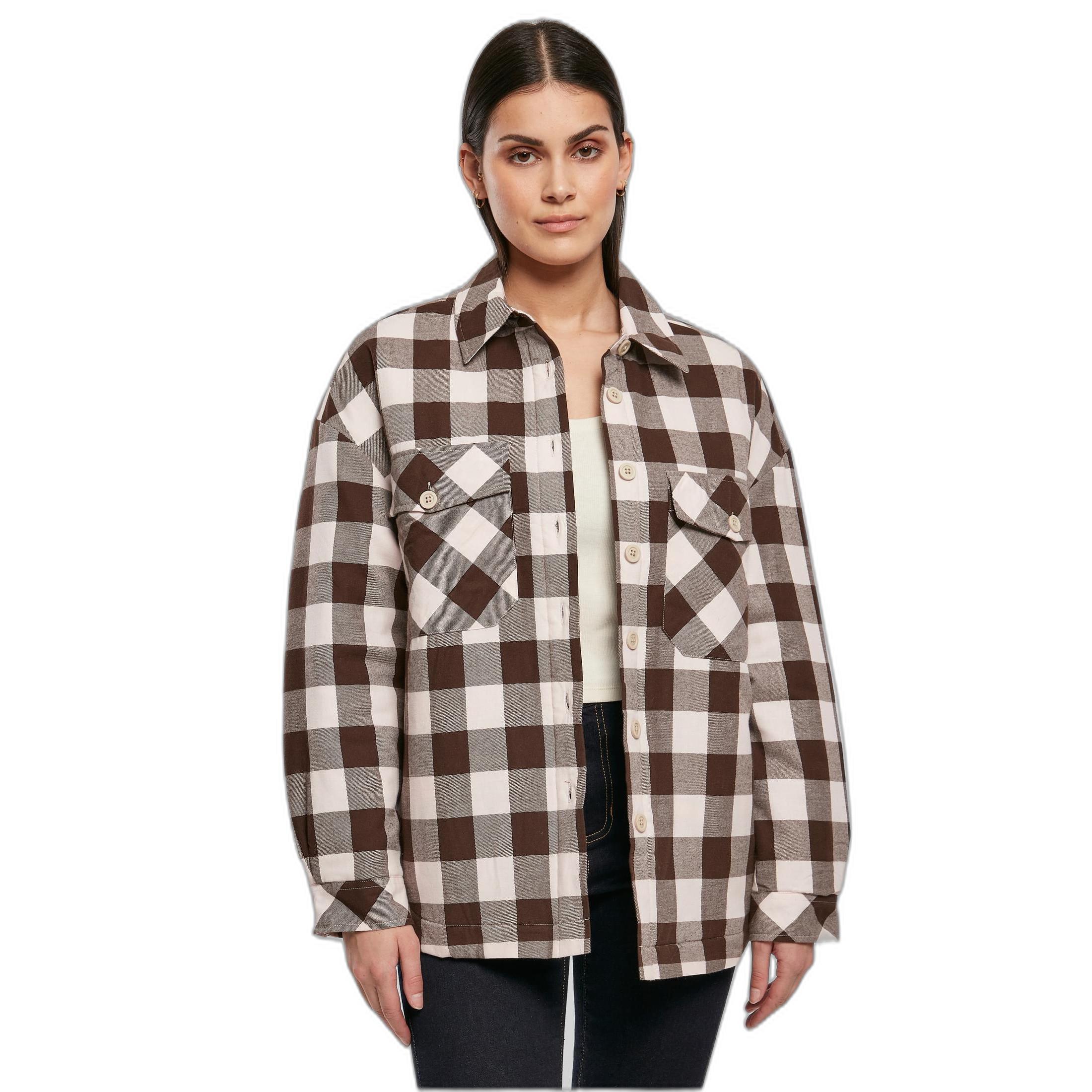 URBAN CLASSICS gepolstertes überhemd aus flanell für damen gt
