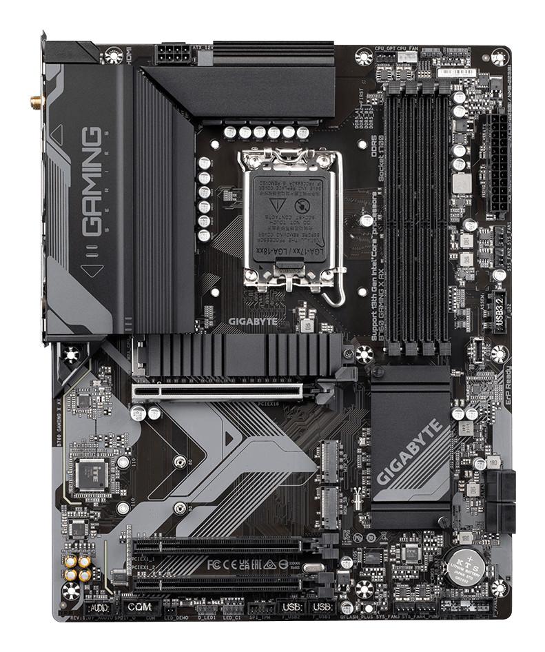 Gigabyte B760 GAMING X AX Mainboard - Unterstützt Intel Core Prozessoren der 14. Generation, 8+1+1 Phasen digitales VRM, bis zu 7600MHz DDR5 (OC), 3x PCIe 4.0 M.2, Wi-Fi 6E, 2.5GbE LAN, USB 3.2 Gen 2