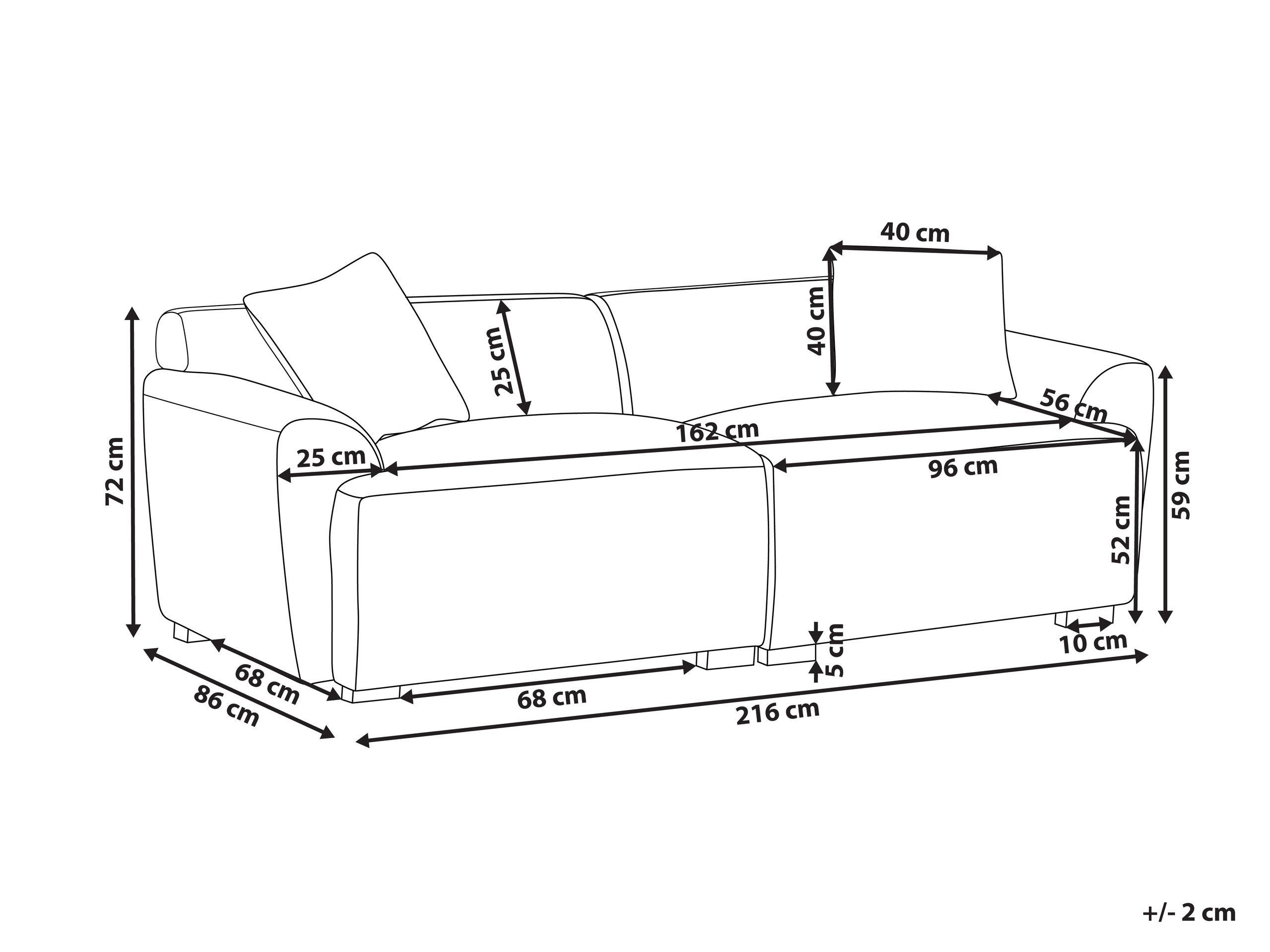 Beliani 3 Sitzer Sofa aus Bouclé Modern KORIO