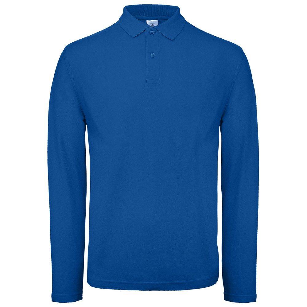 B and C Langarm Poloshirt