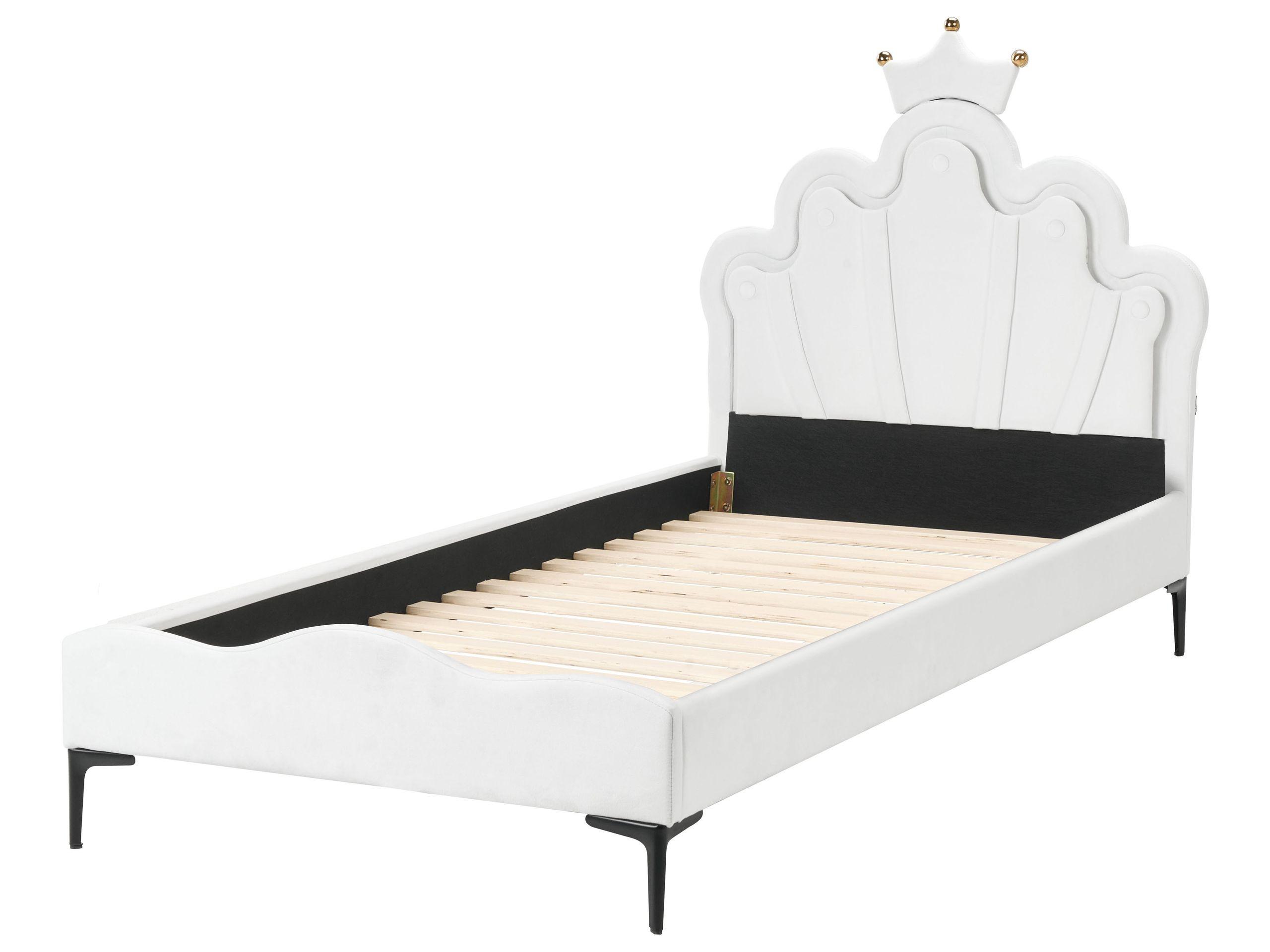 Beliani Kinderbett aus Samtstoff Modern RUBIAN