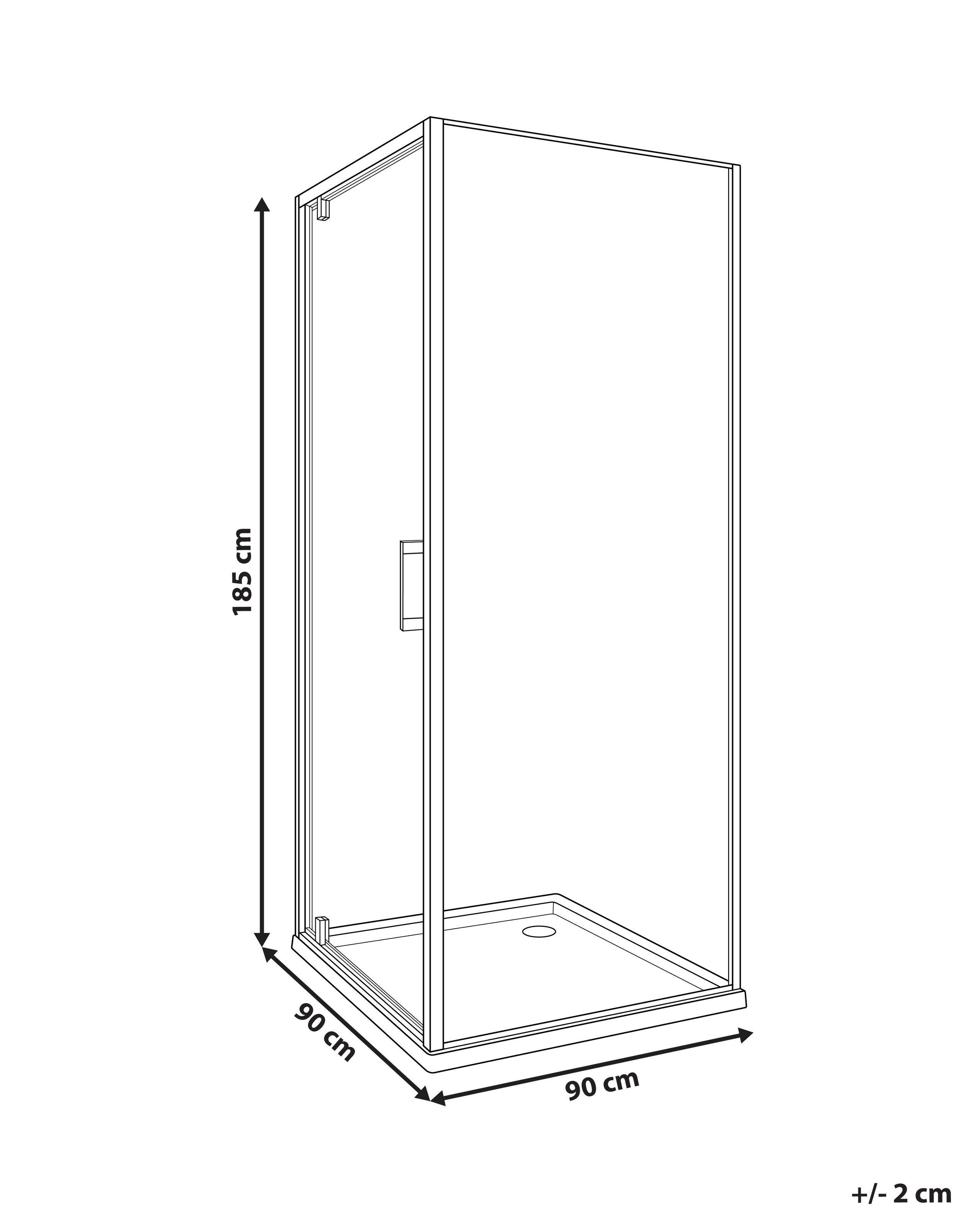 Beliani Duschkabine aus Sicherheitsglas Modern DARLI