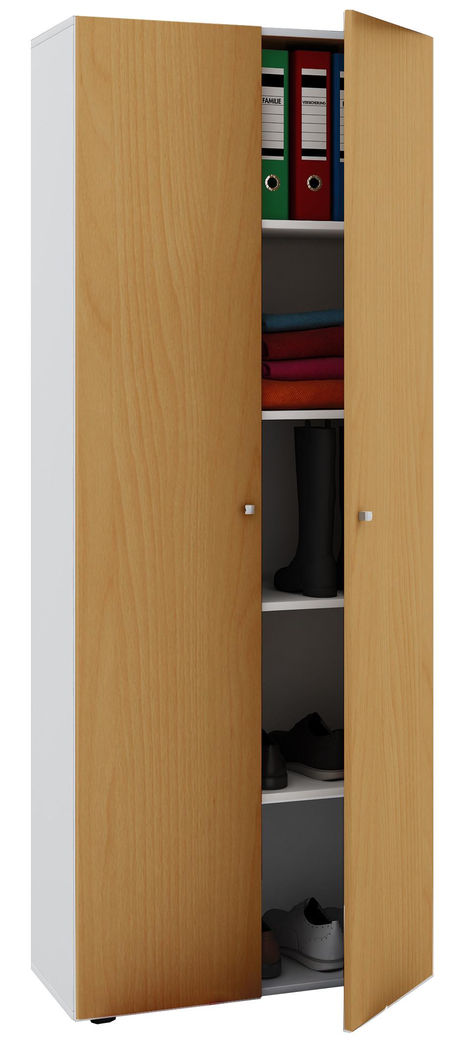 VCM Büroschrank mit 5 Fächern| moderner Aktenschrank mit Drehtüren | Maße B. 70 x H. 178 x T. 40 cm – Vandol