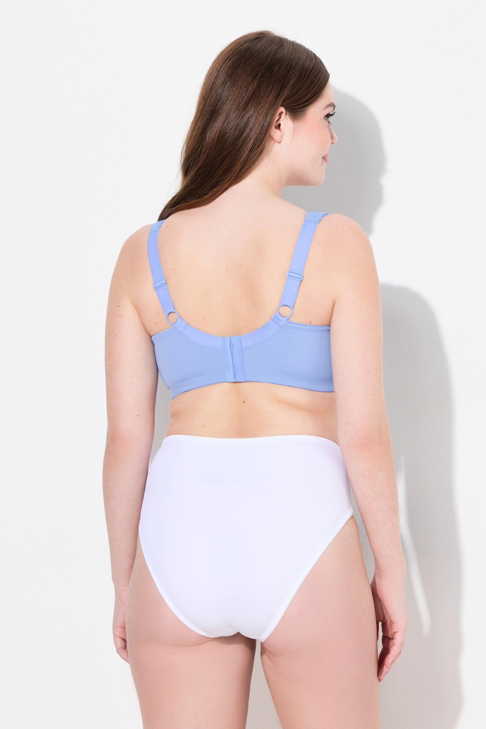 Ulla Popken BH, ohne Bügel, Mikrofaser, breite Träger