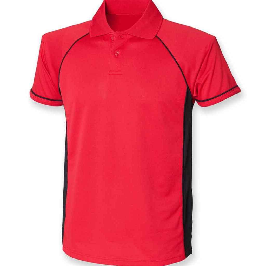 Finden & Hales Poloshirt mit Kontrasteinsatz
