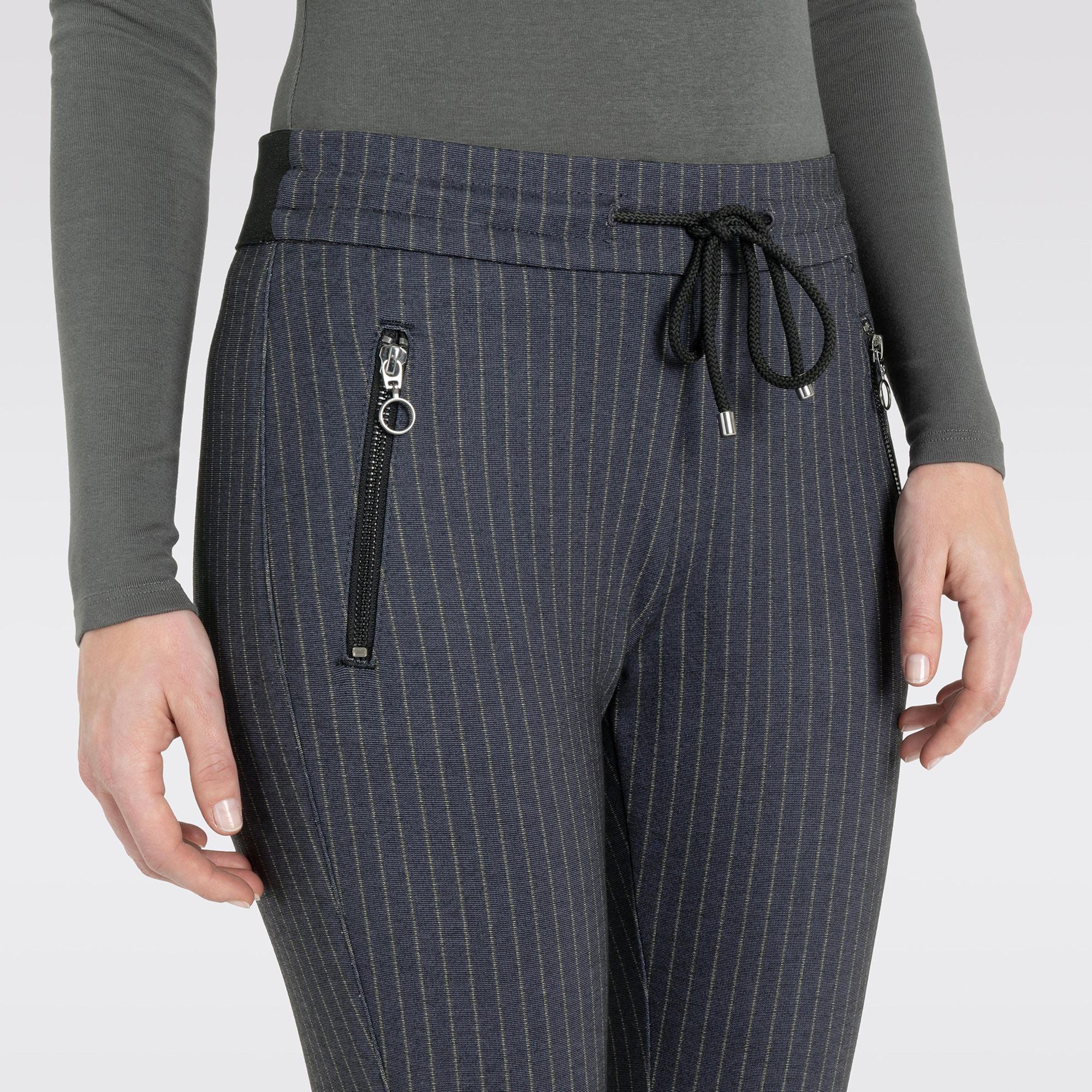 MAC Easy Smart Gestreifte Slim Fit Jogginghose