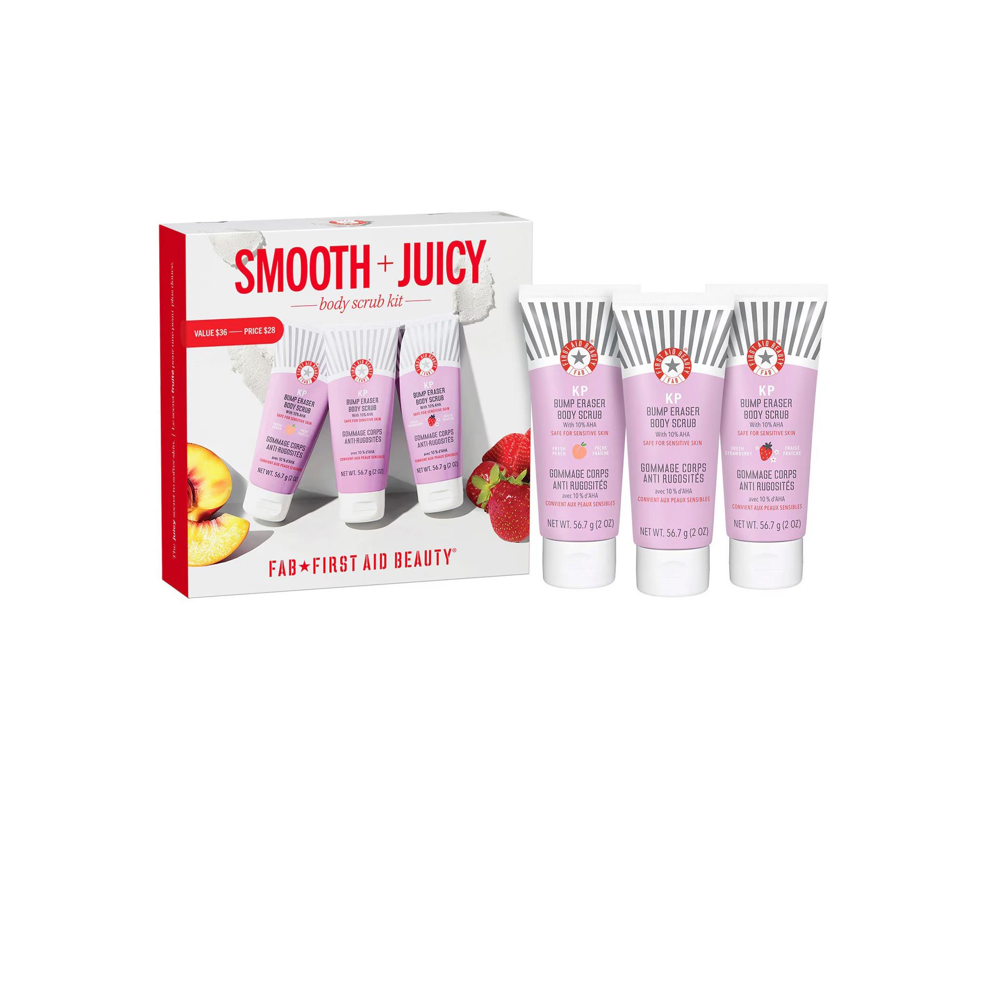 FIRST AID BEAUTY Smooth + Juicy Scrub Kit - Körperpeeling-Set gegen Keratosis pilaris