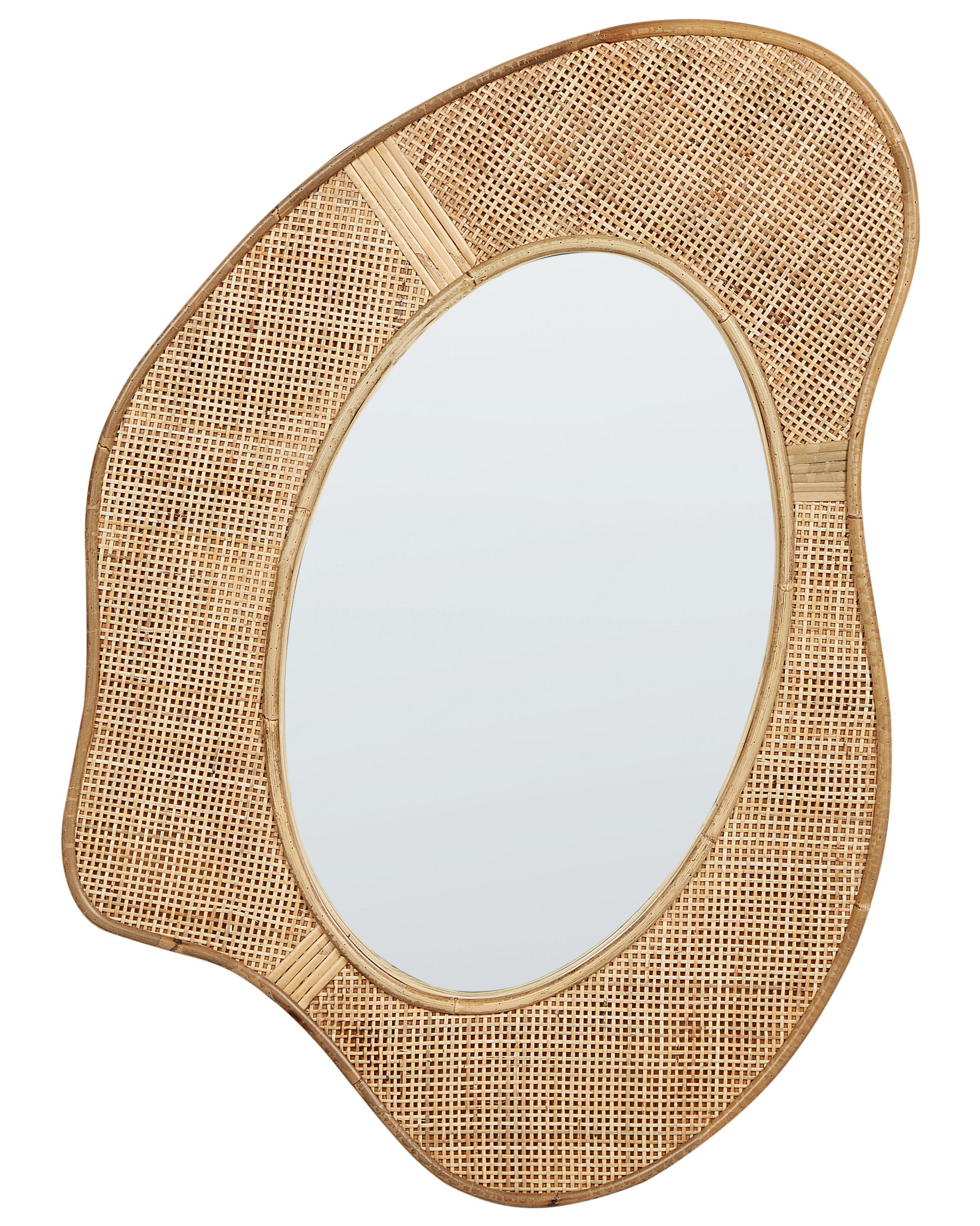 Beliani Wandspiegel aus Rattan Retro DORNES