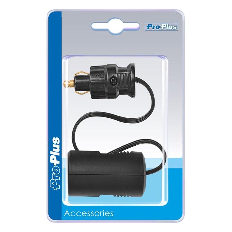 Pricenet Adapterkabel von DIN-Stecker auf Zigarettenanzünder-Buchse 25 cm im Blister