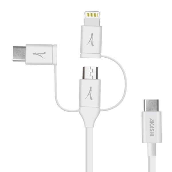 Akashi USB-C /USB-C, Lightning, Micro-USB Kabel