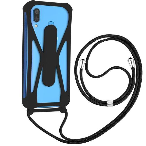 Avizar Universelle Handyhülle mit Kette Schwarz